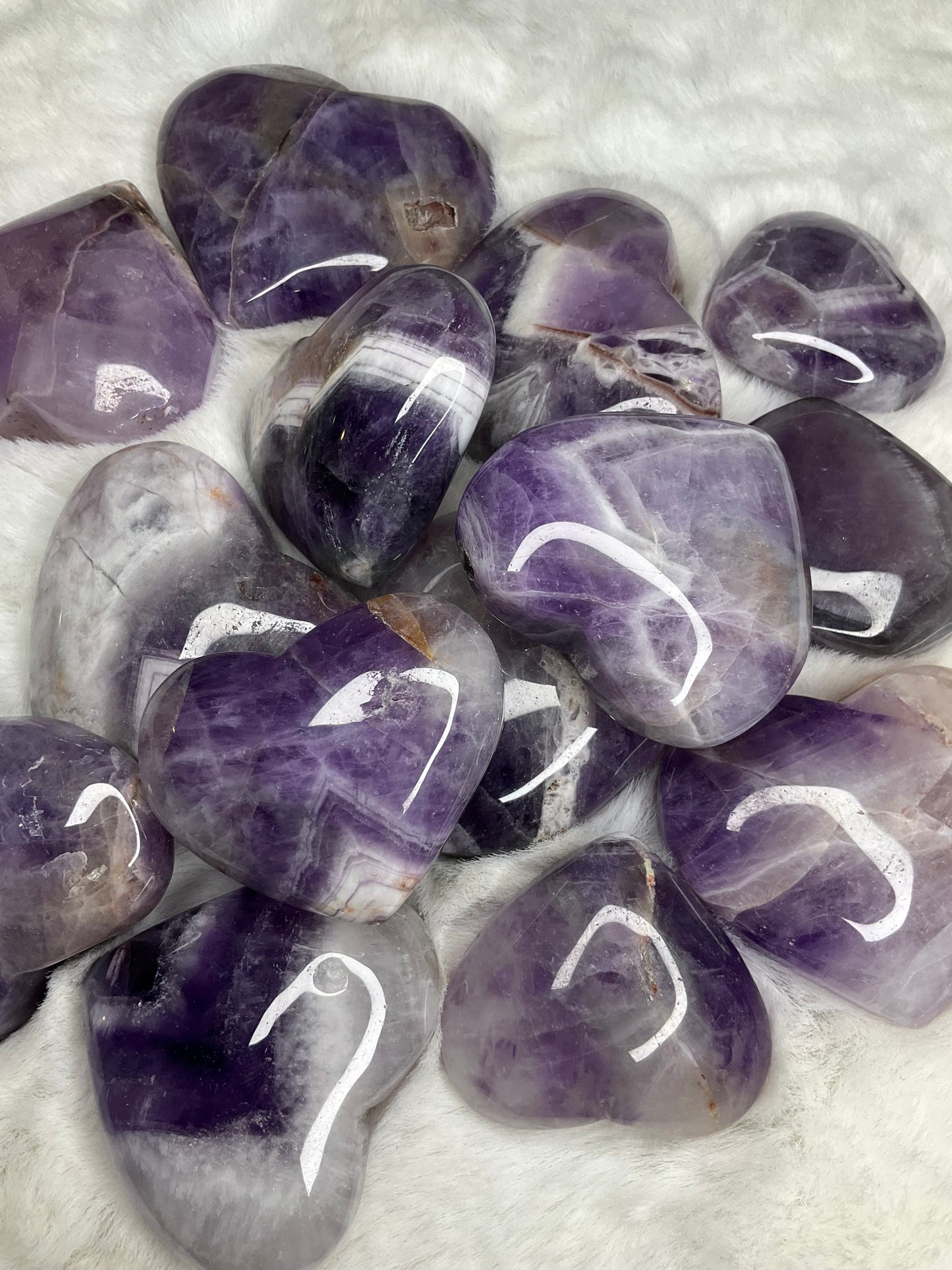 Chevron Amethyst Heart