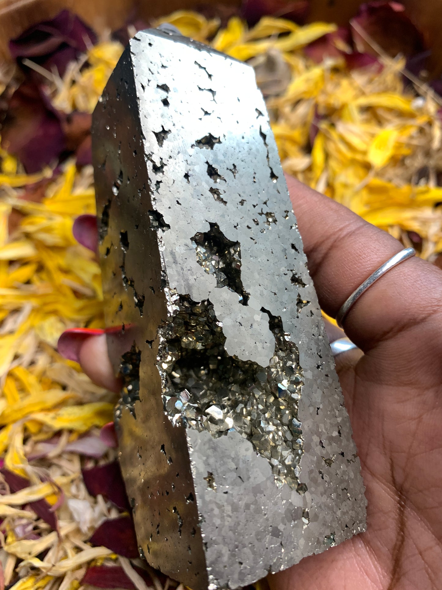Pyrite Druzy Tower