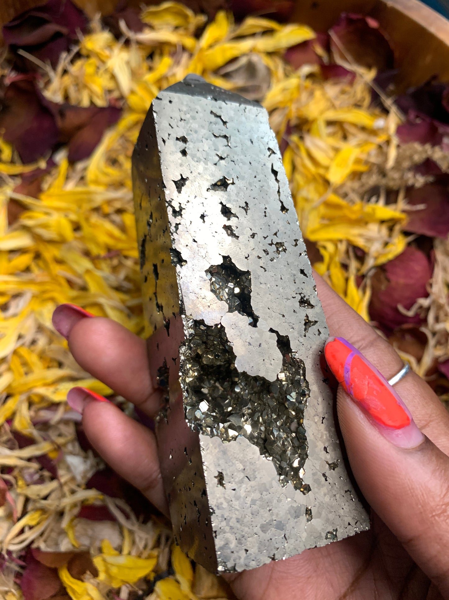 Pyrite Druzy Tower