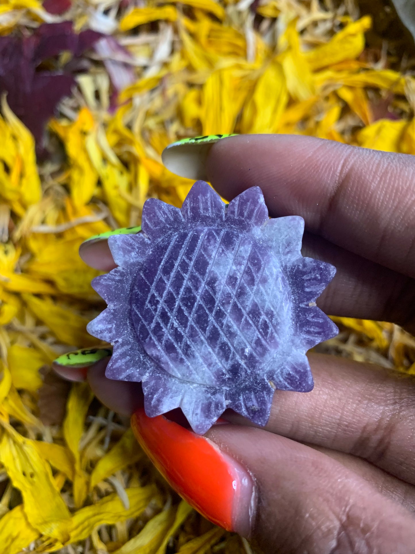 Orange Calcite Sunflower