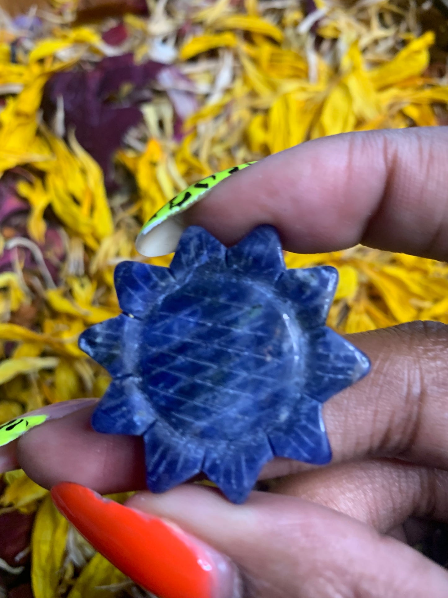 Orange Calcite Sunflower