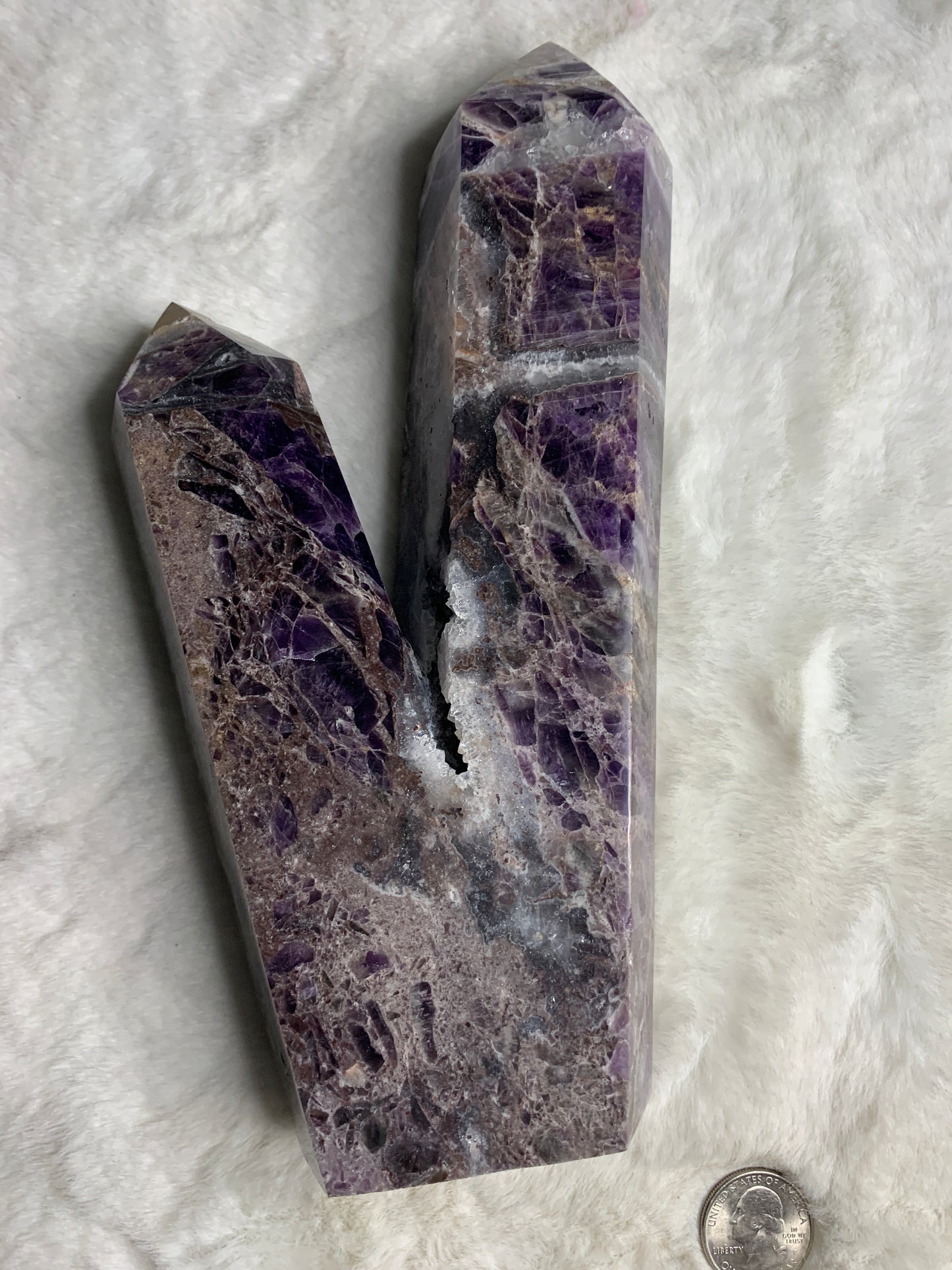 Dream Amethyst Tower - Druzy Double