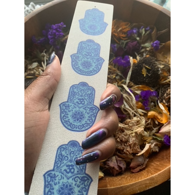 Hamsa Hand White Sandstone Incense Stick Burner - Astrolyszics