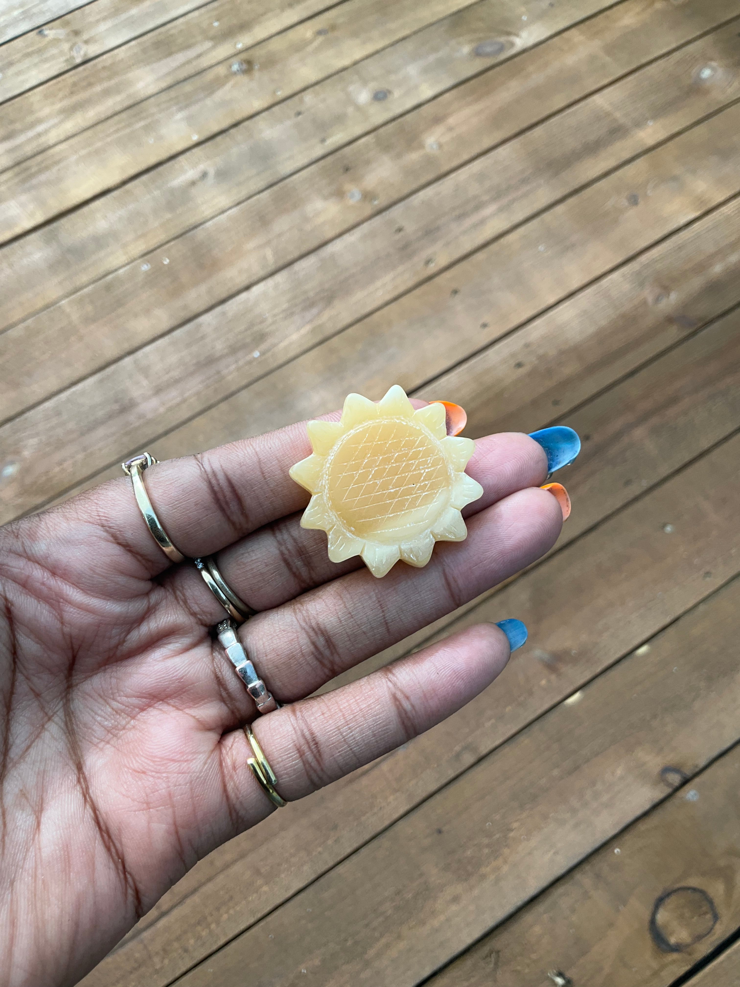Yellow Calcite Sunflower