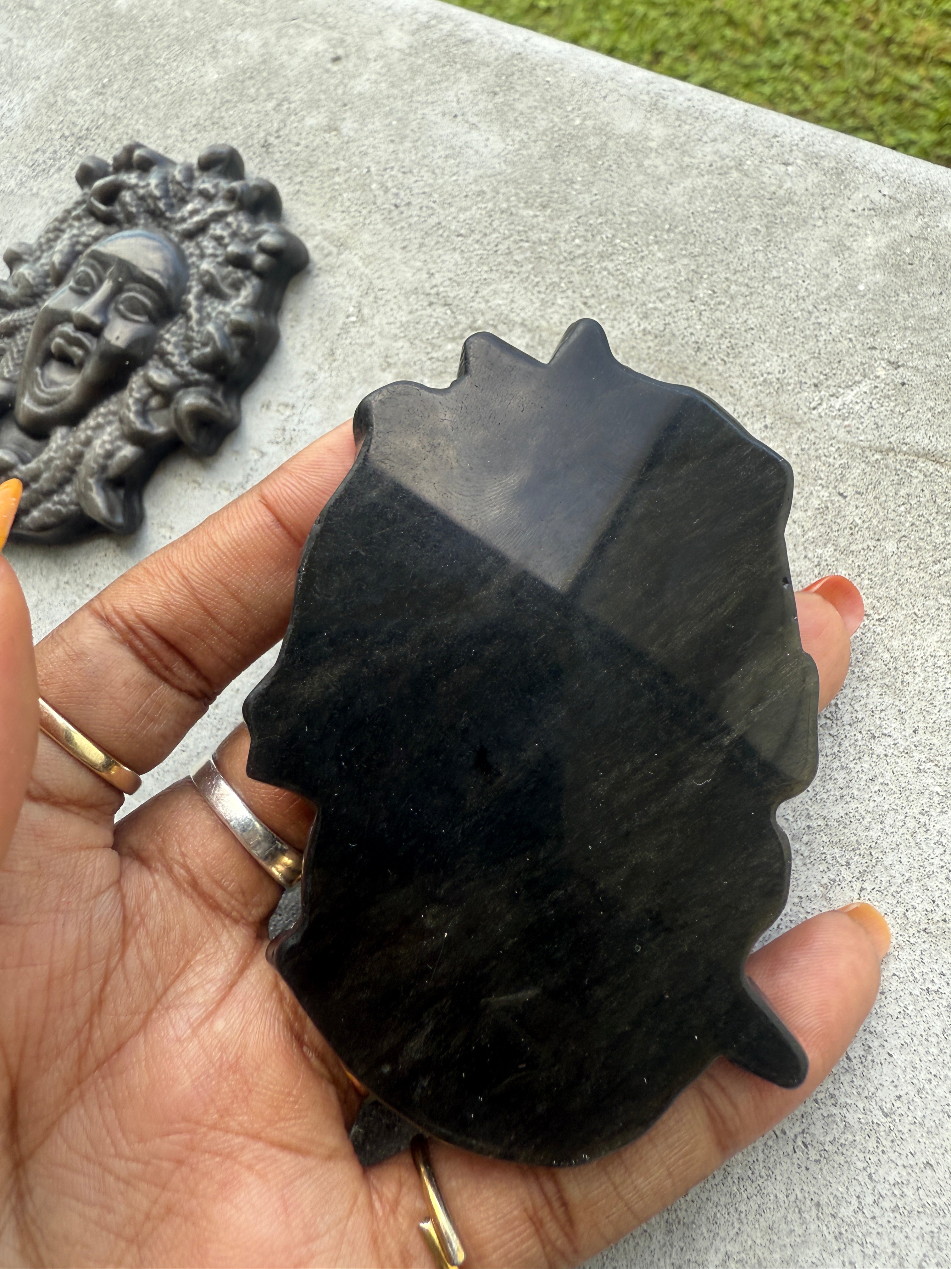 Golden / Silver Obsidian Medusa - Divine Feminine Protector