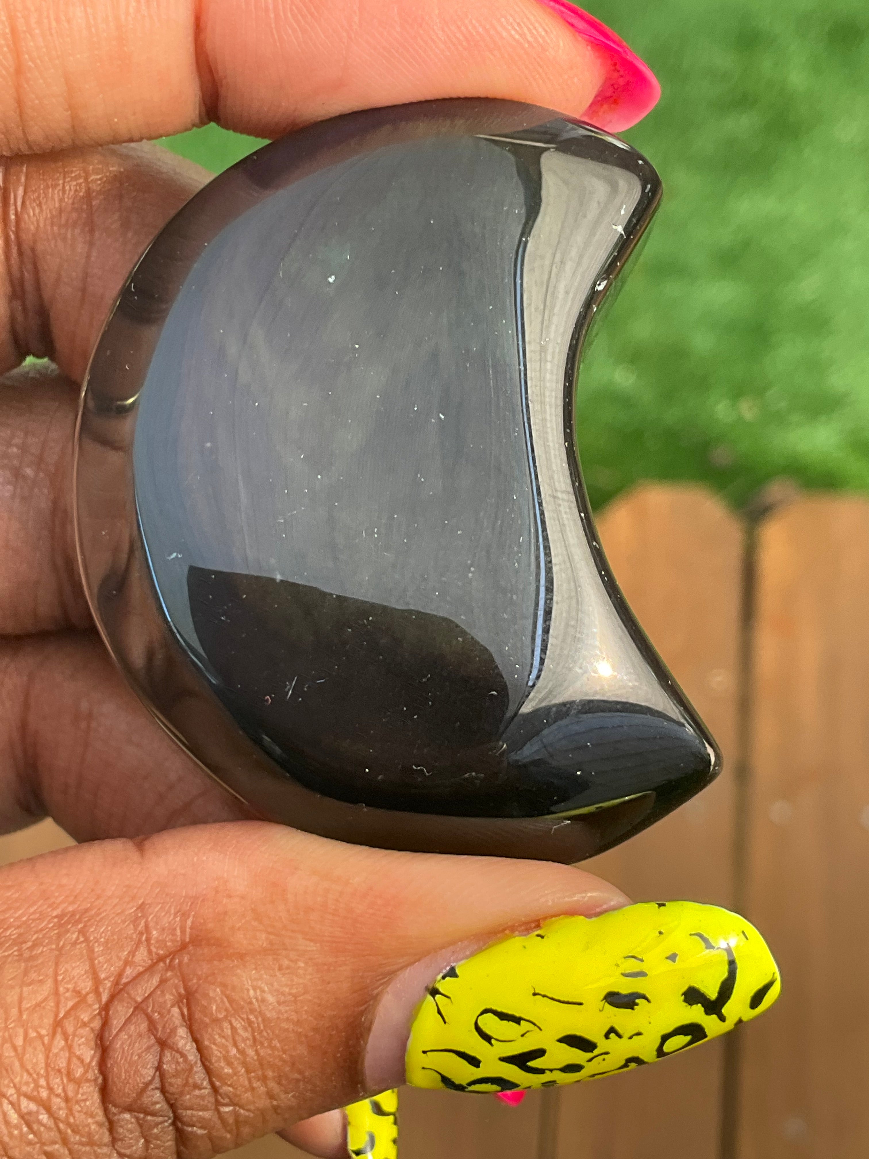 Rainbow Obsidian Moon