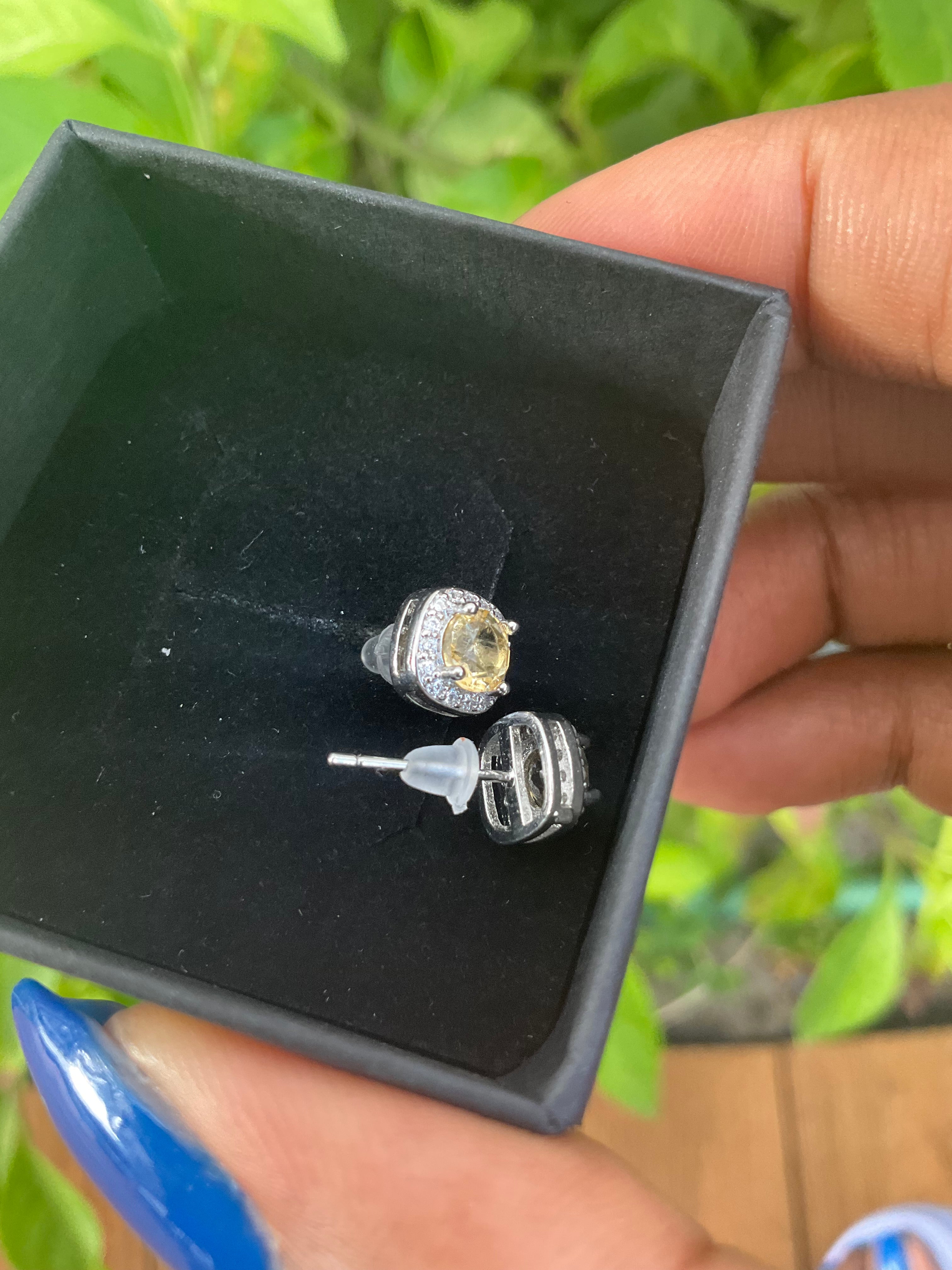 Citrine Stud Earring