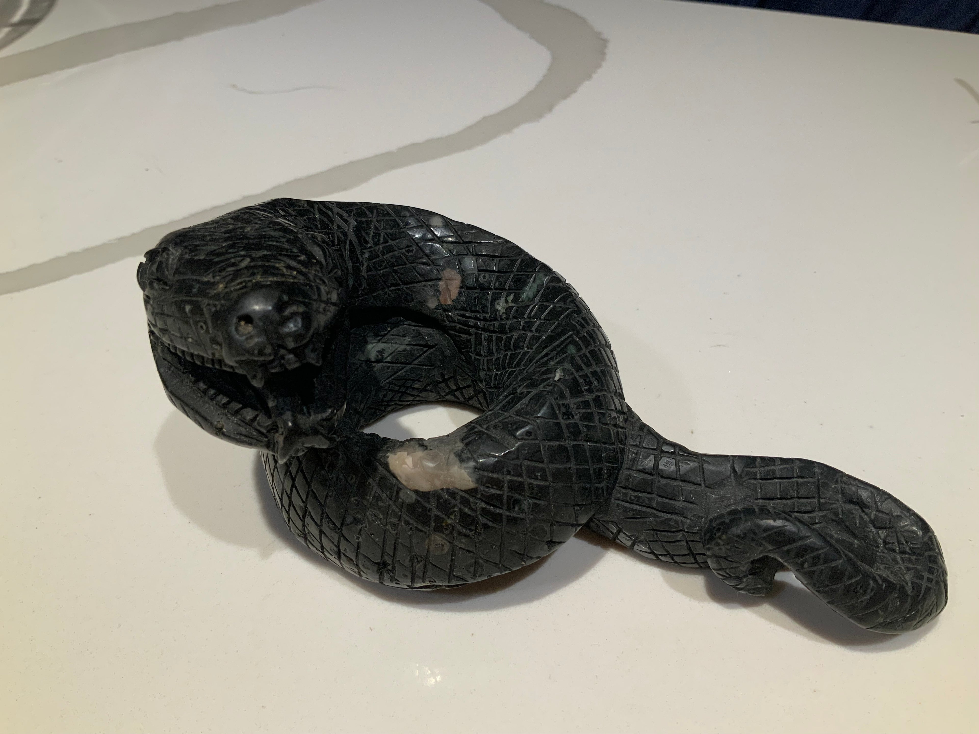 Plum Blossom Jasper Serpent - Transformation & Grounding Guardian