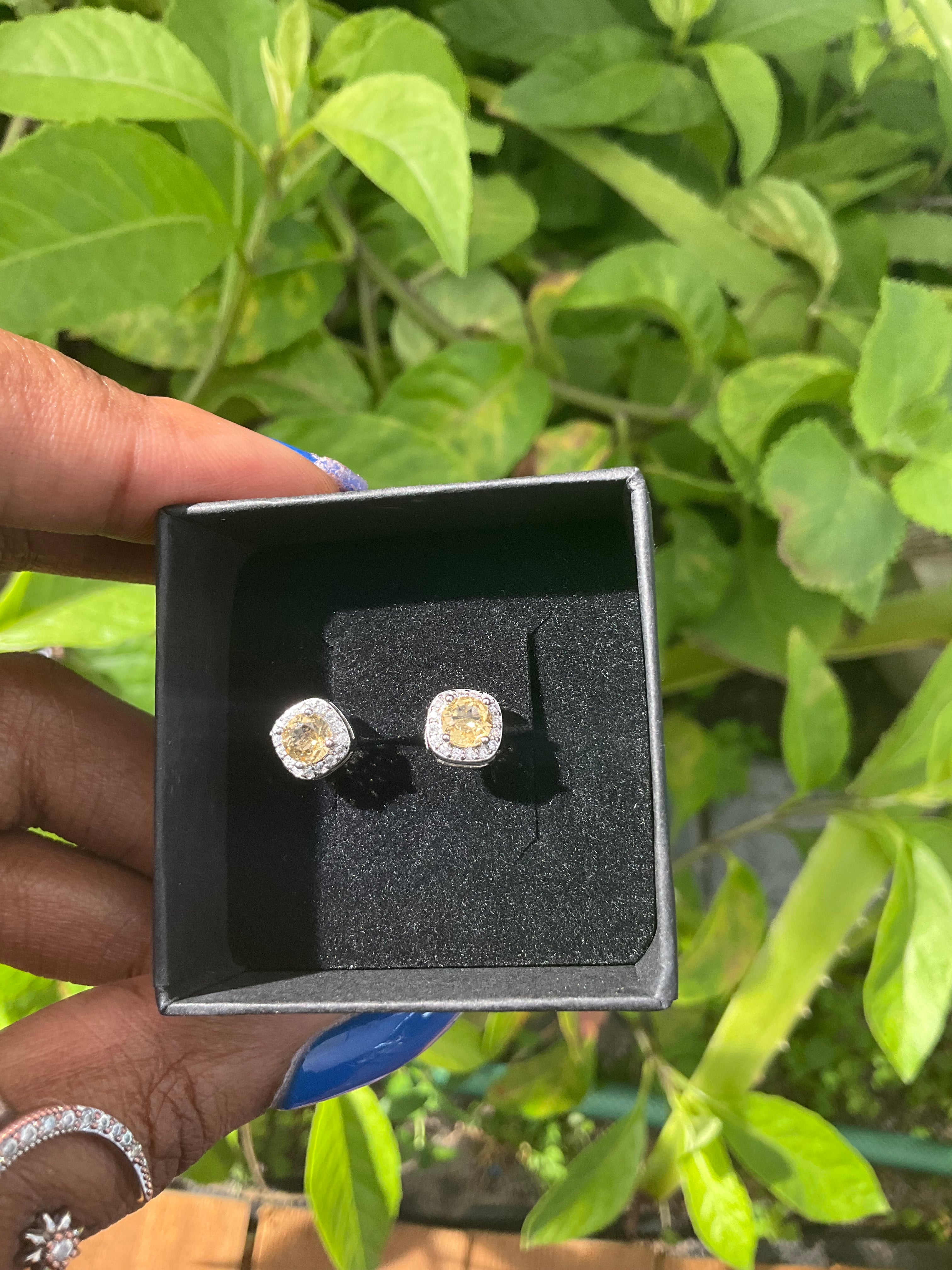 Citrine Stud Earring