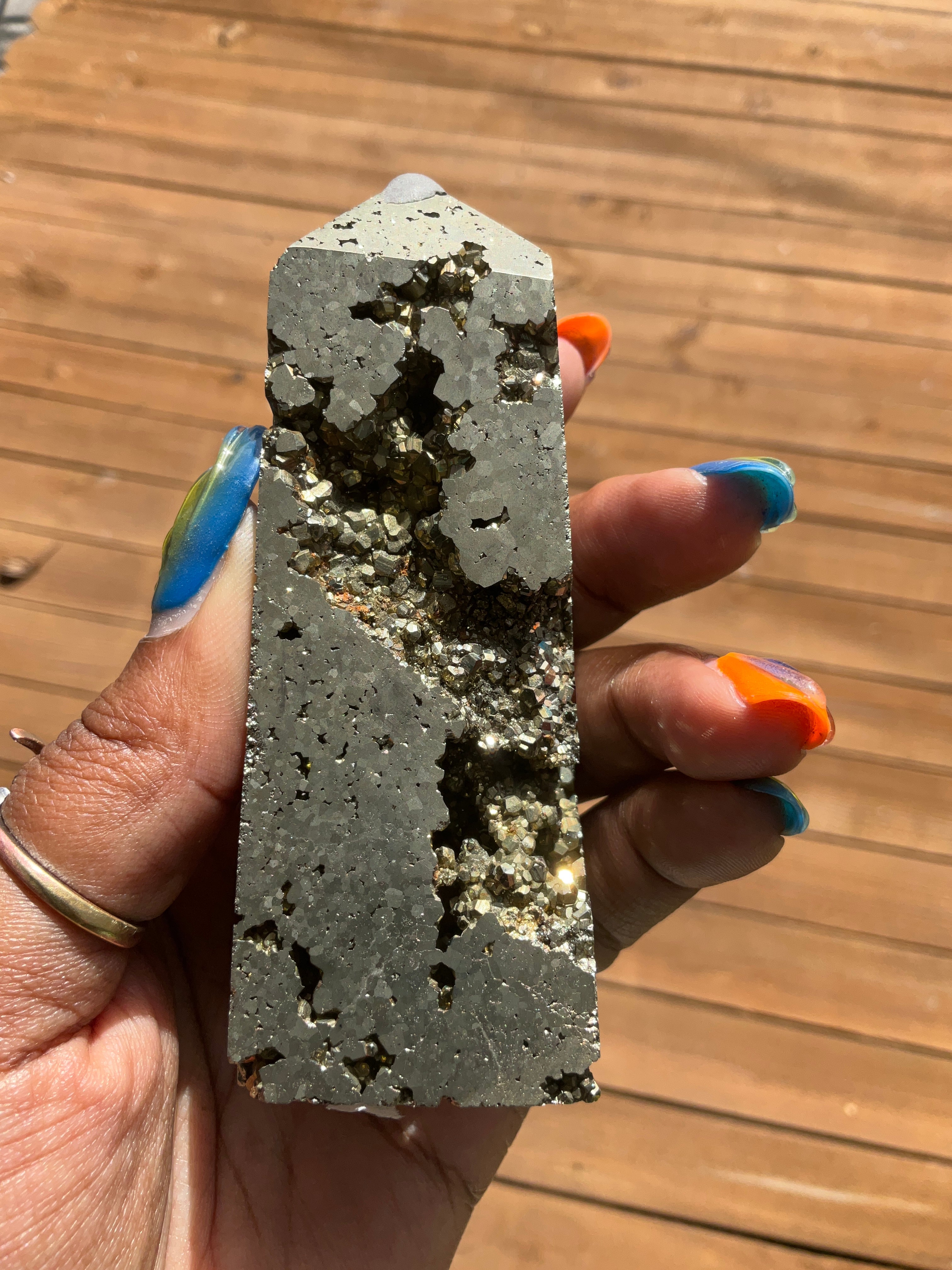 Pyrite Druzy Tower