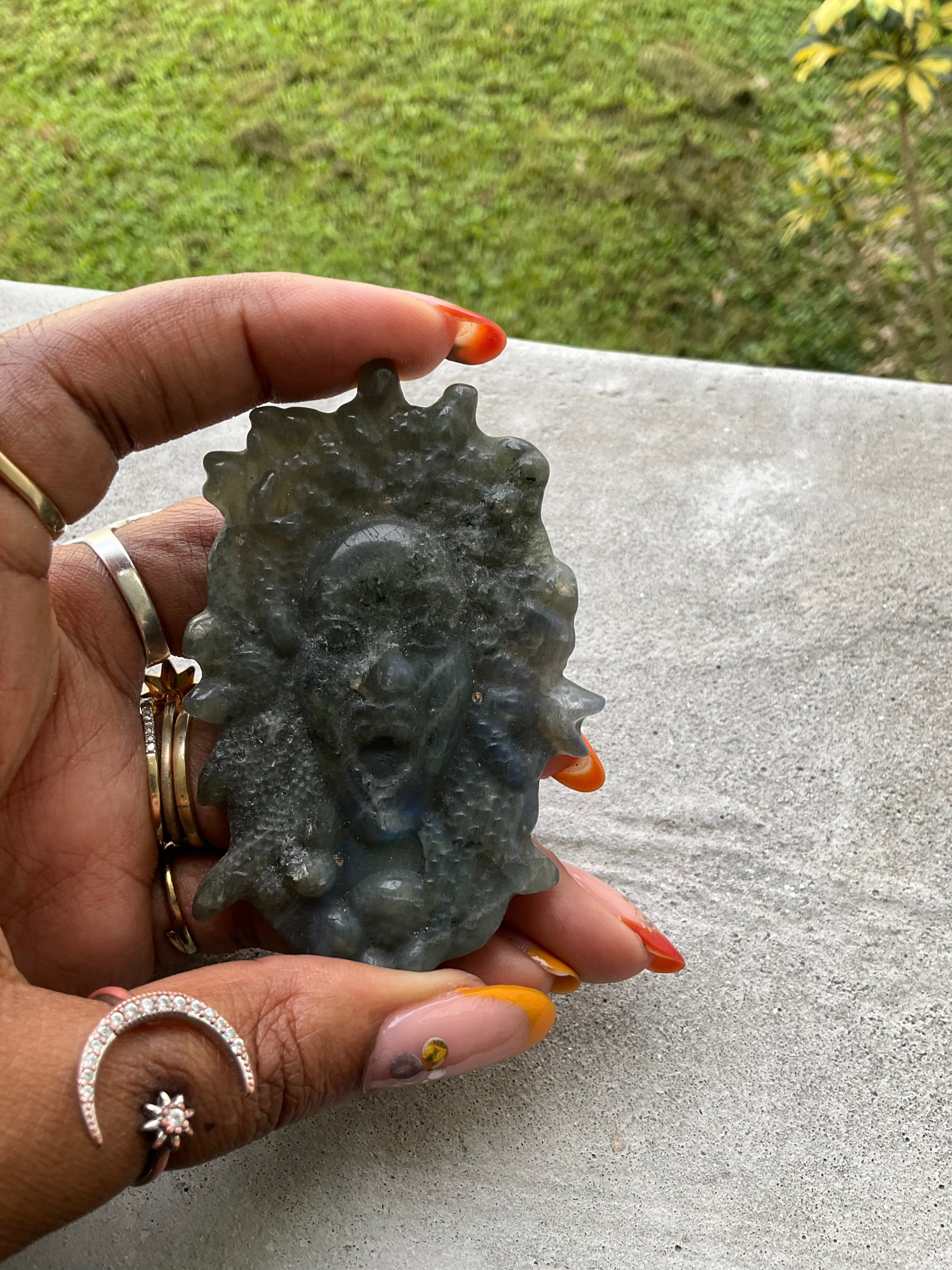 Labradorite Medusa - Divine Feminine Protector