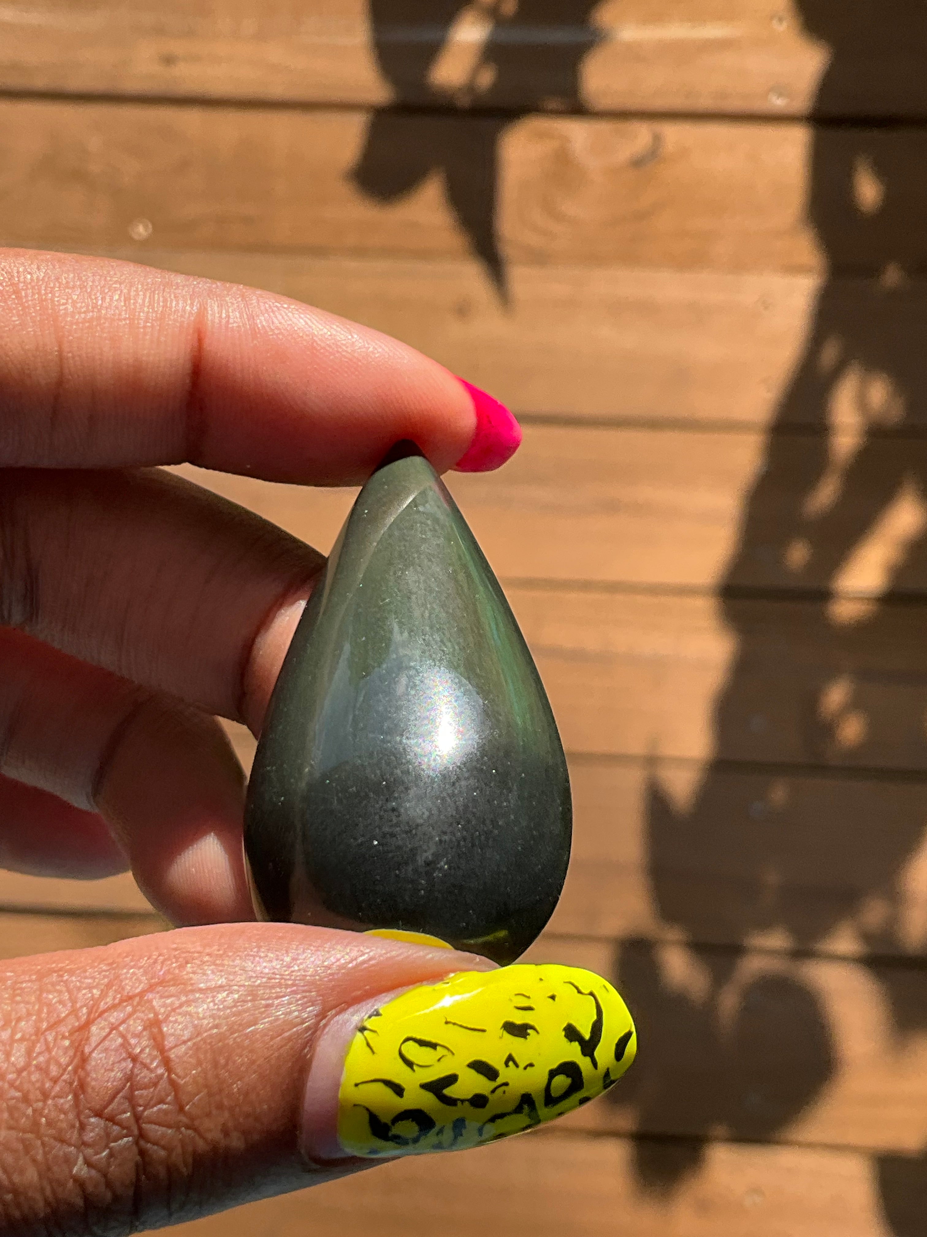 Rainbow Obsidian Raindrop