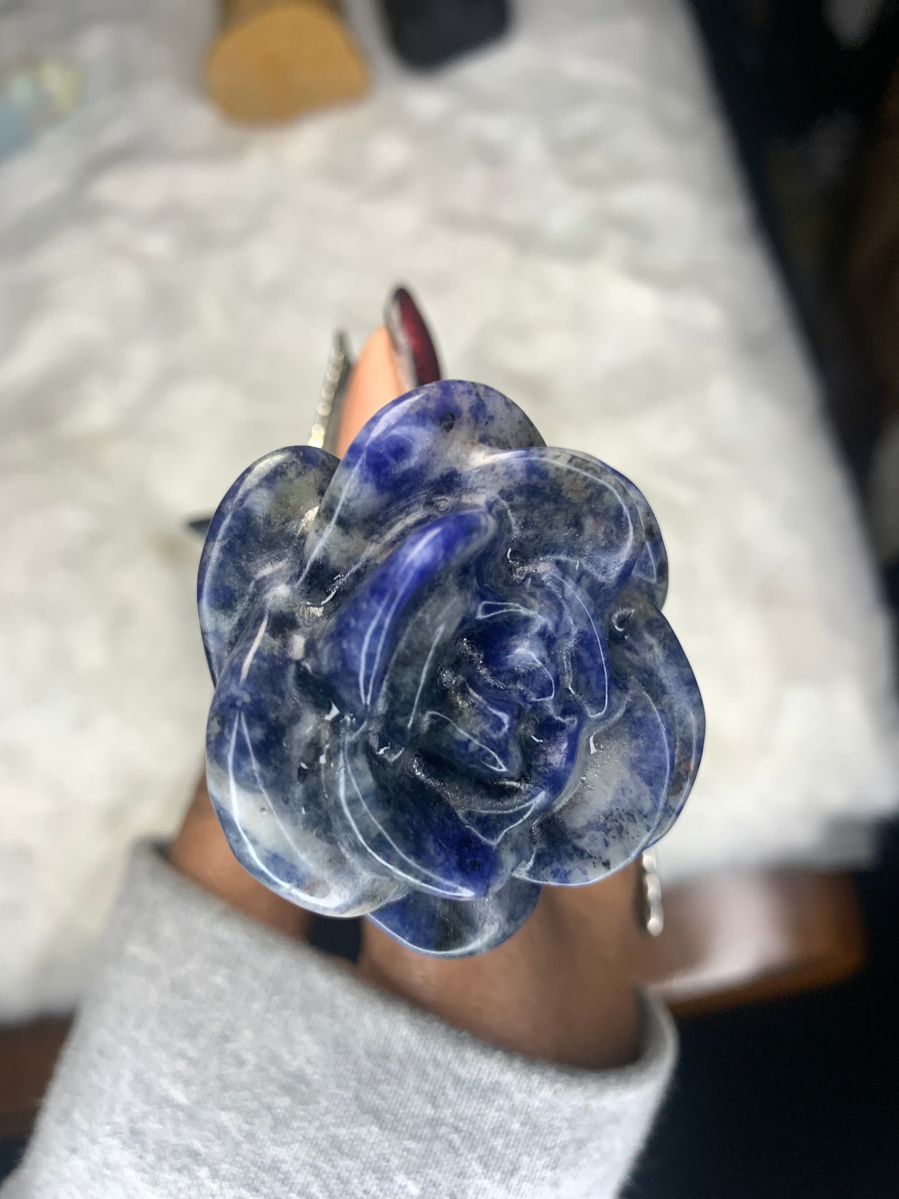 Sodalite Stemmed Rose
