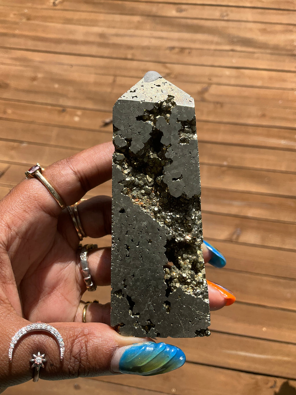 Pyrite Druzy Tower