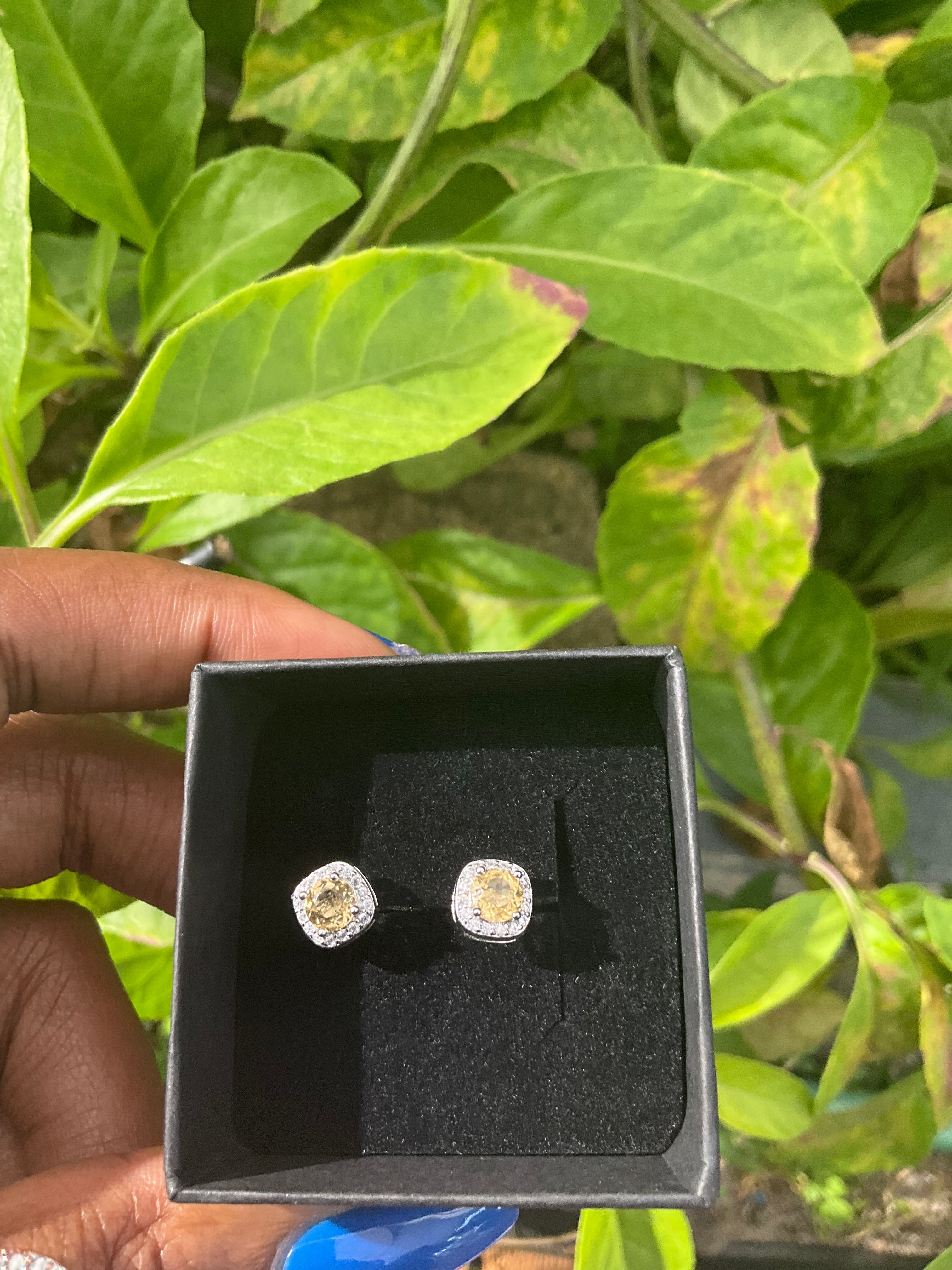 Citrine Stud Earring