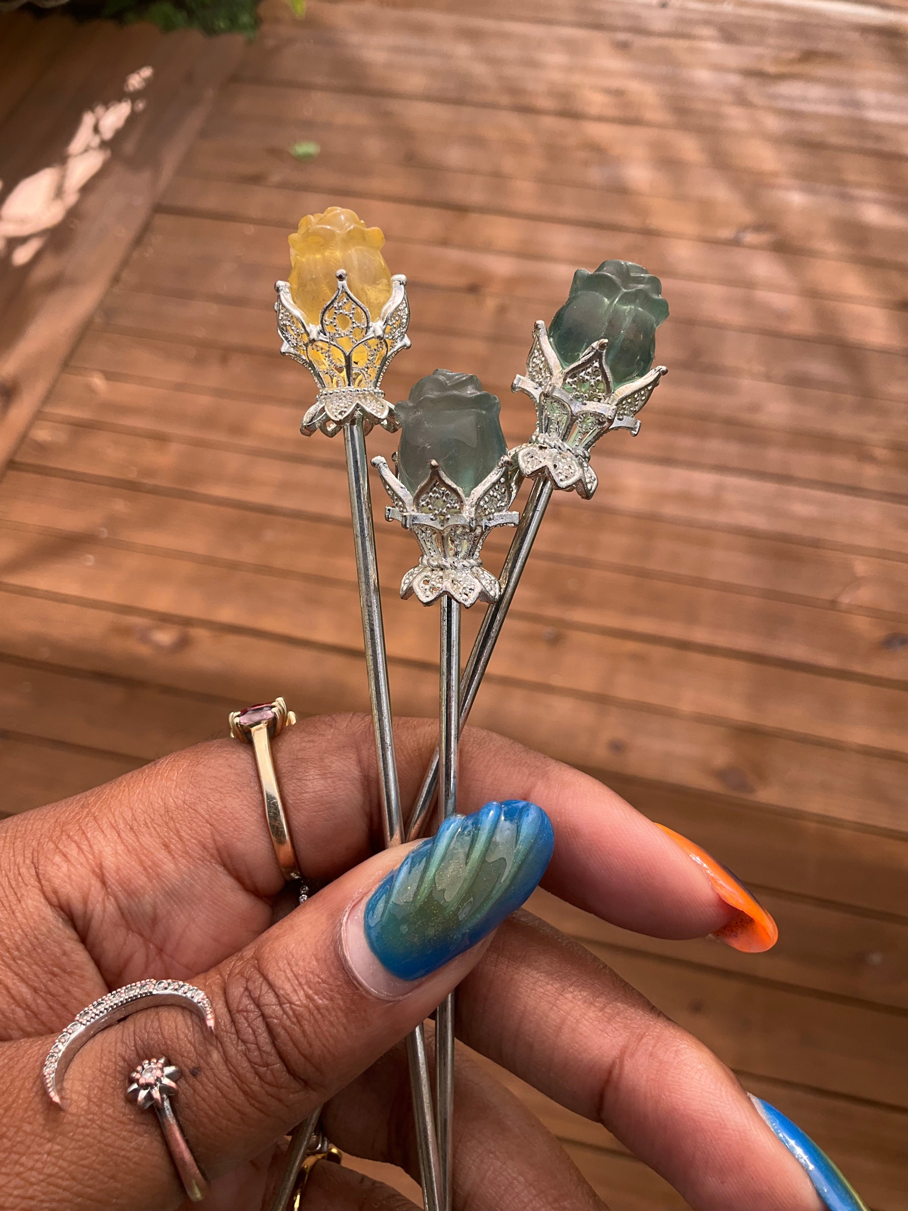 Fluorite Hair Stick