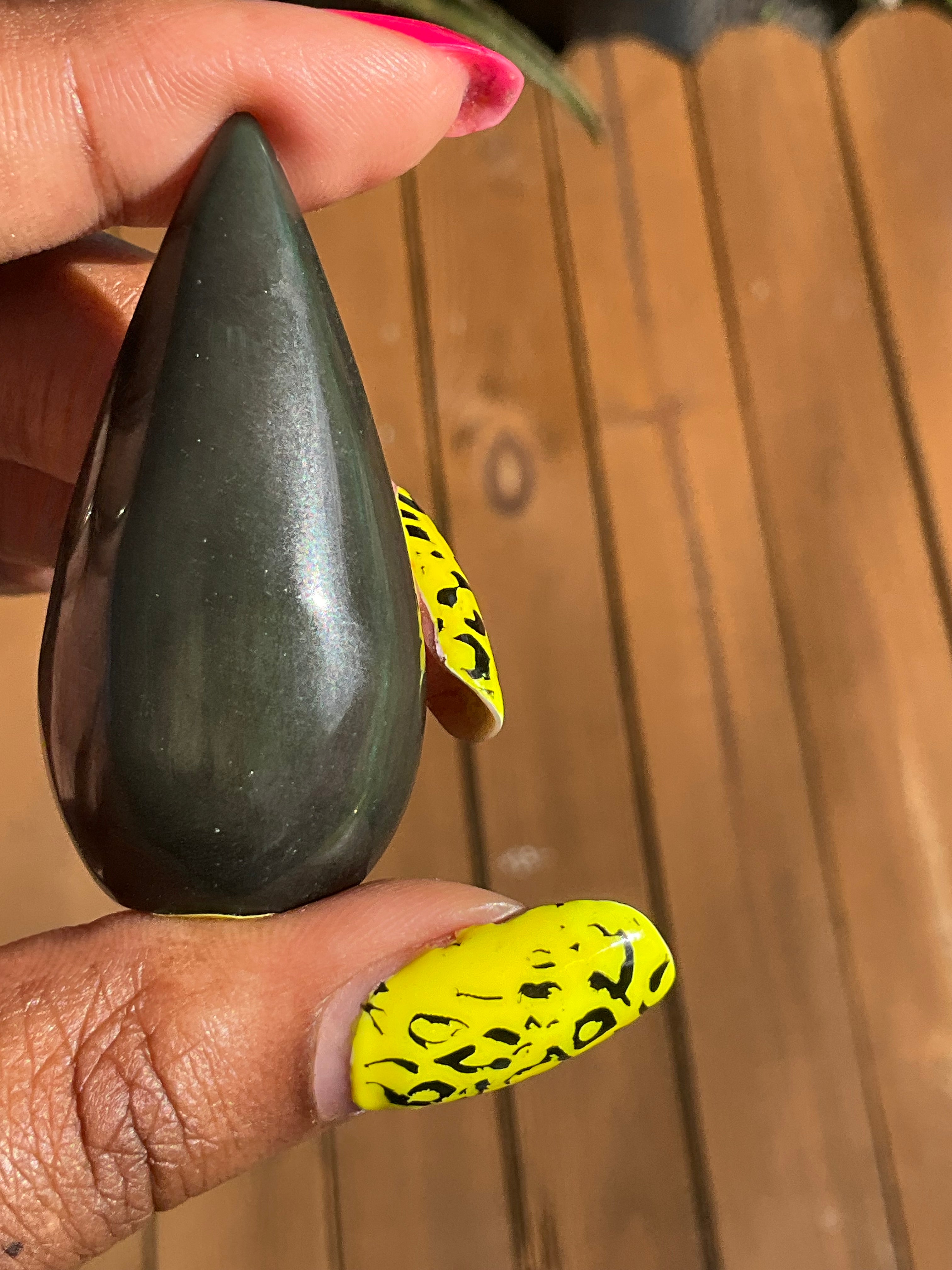 Rainbow Obsidian Raindrop