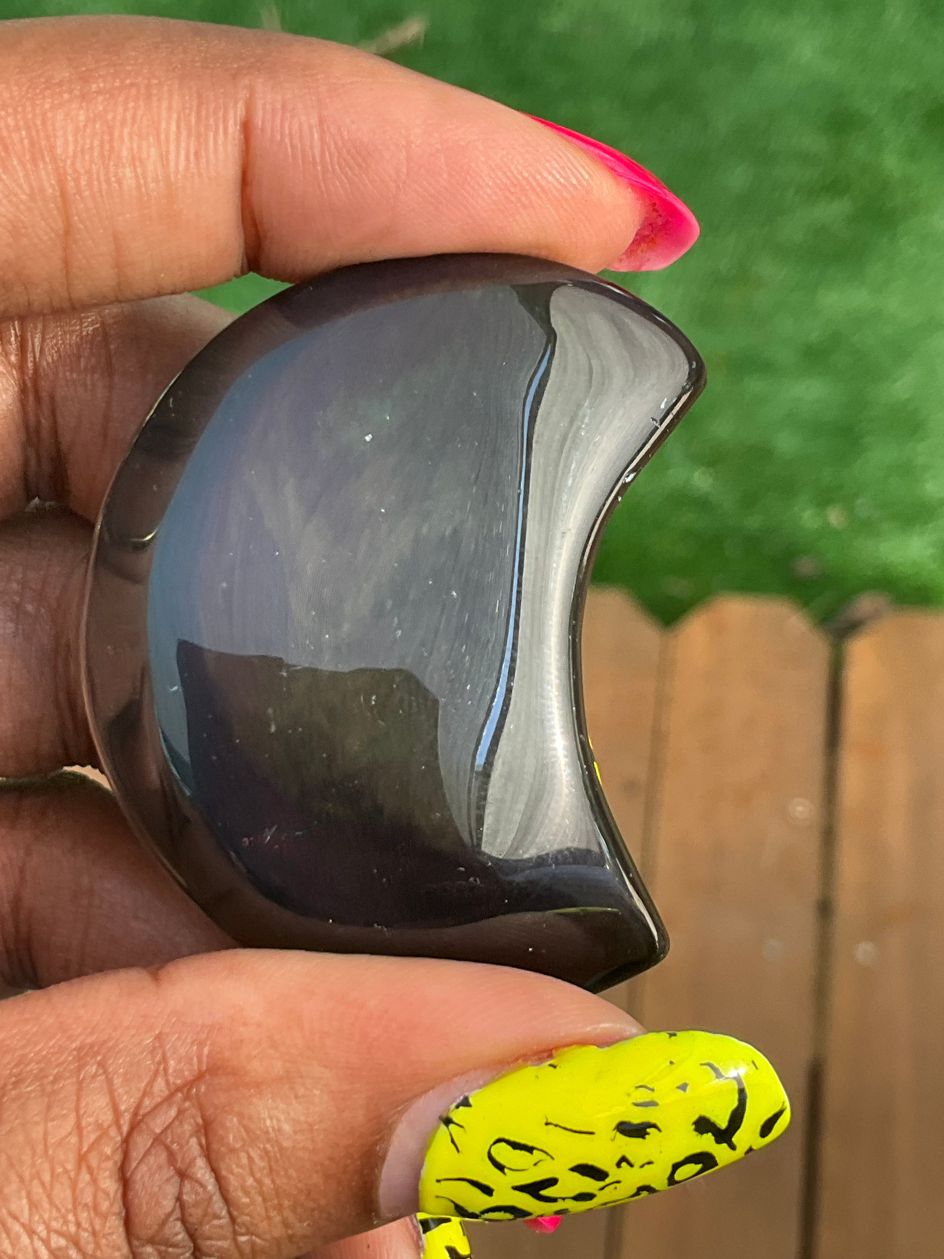 Rainbow Obsidian Moon