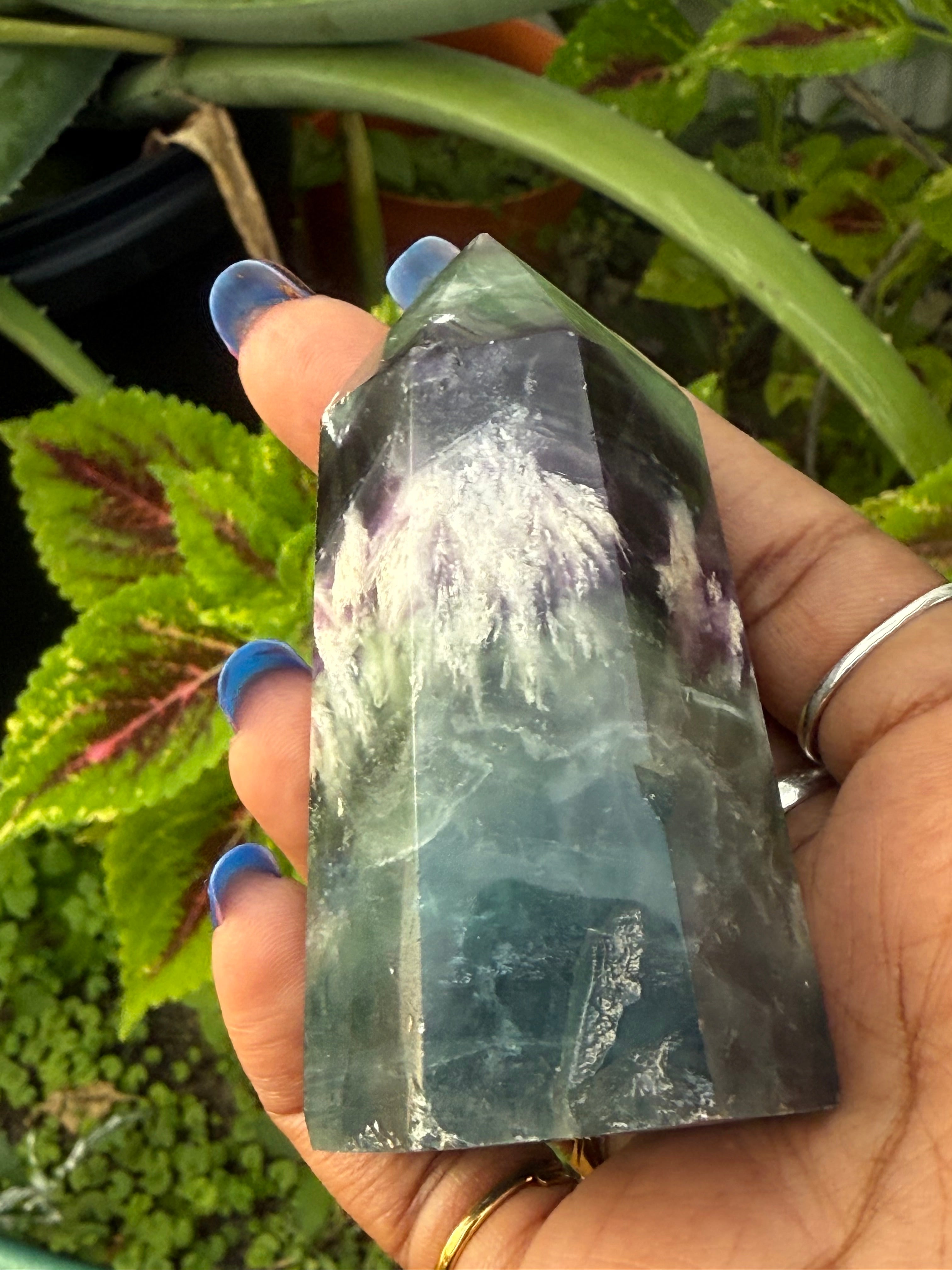 Feather Fluorite Obelisk