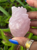 Wounded Healer Heart - Rose Quartz (Intentionally Imperfect)