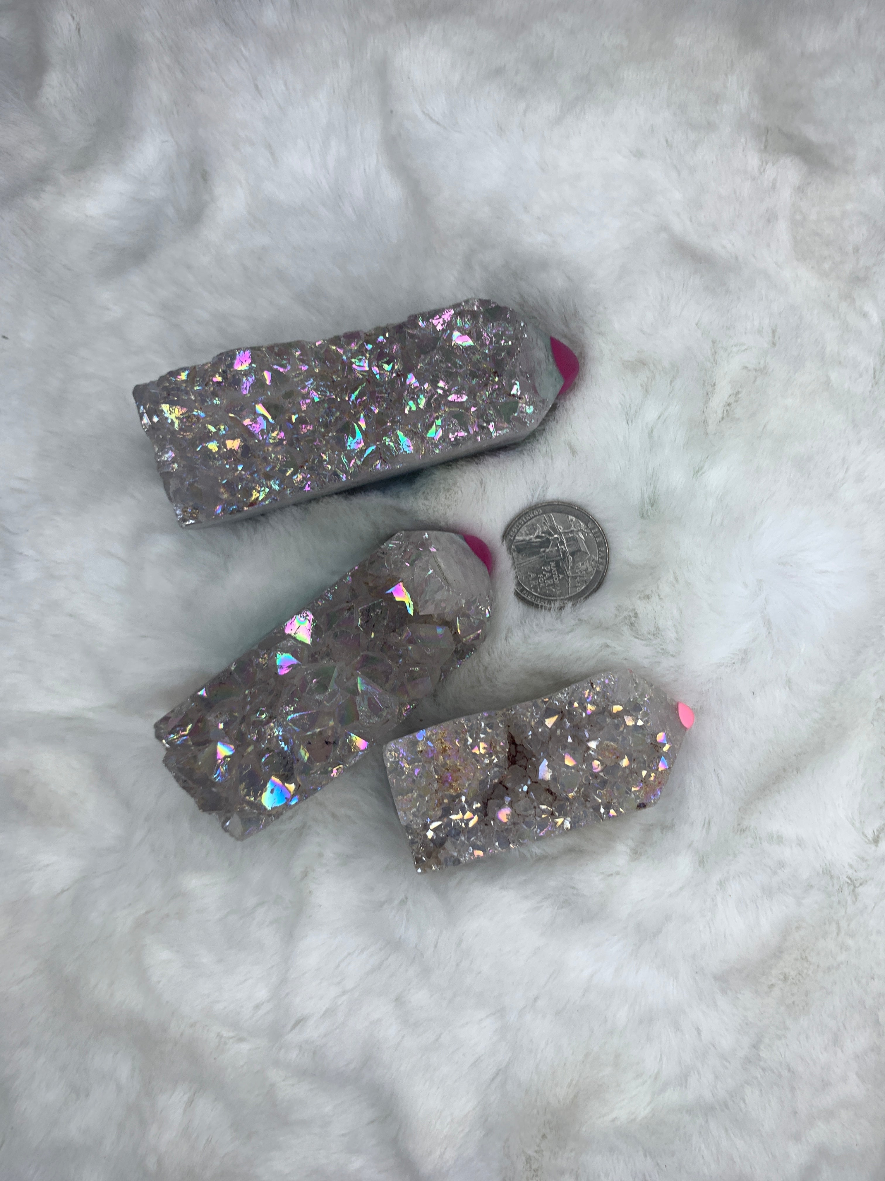 Aura Agate Cluster Tower