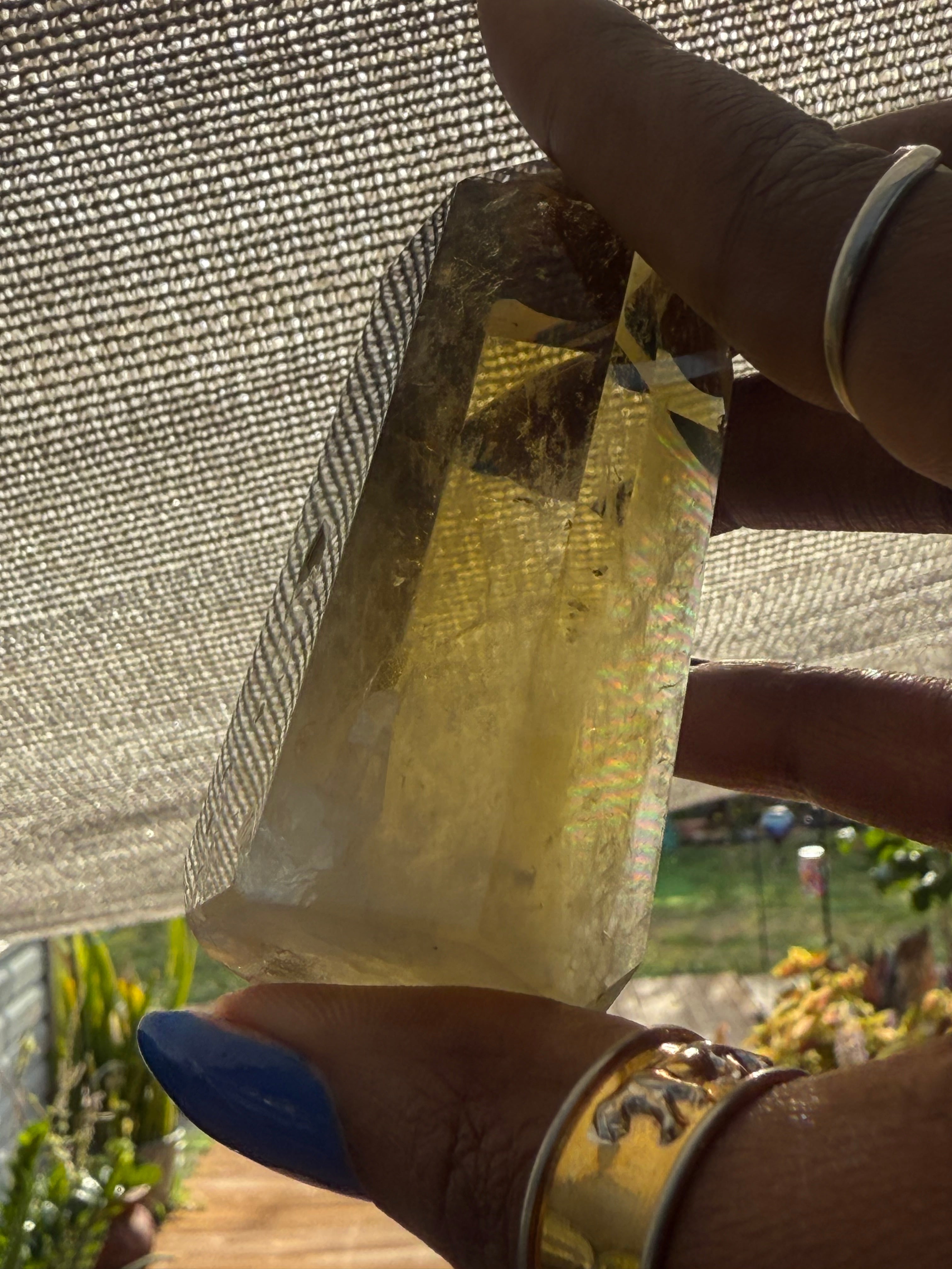 Smoky Citrine Rainbow Point