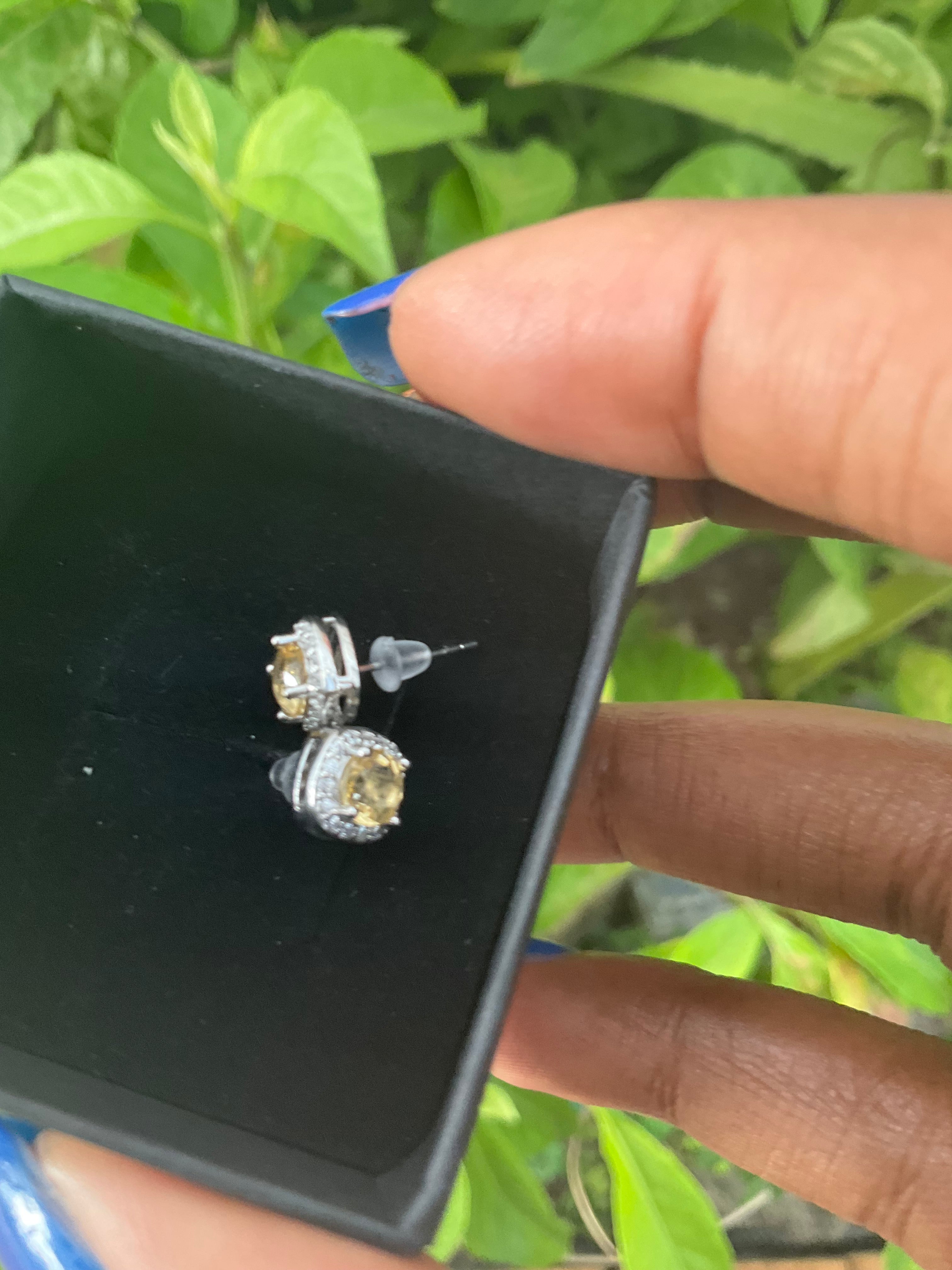 Citrine Stud Earring