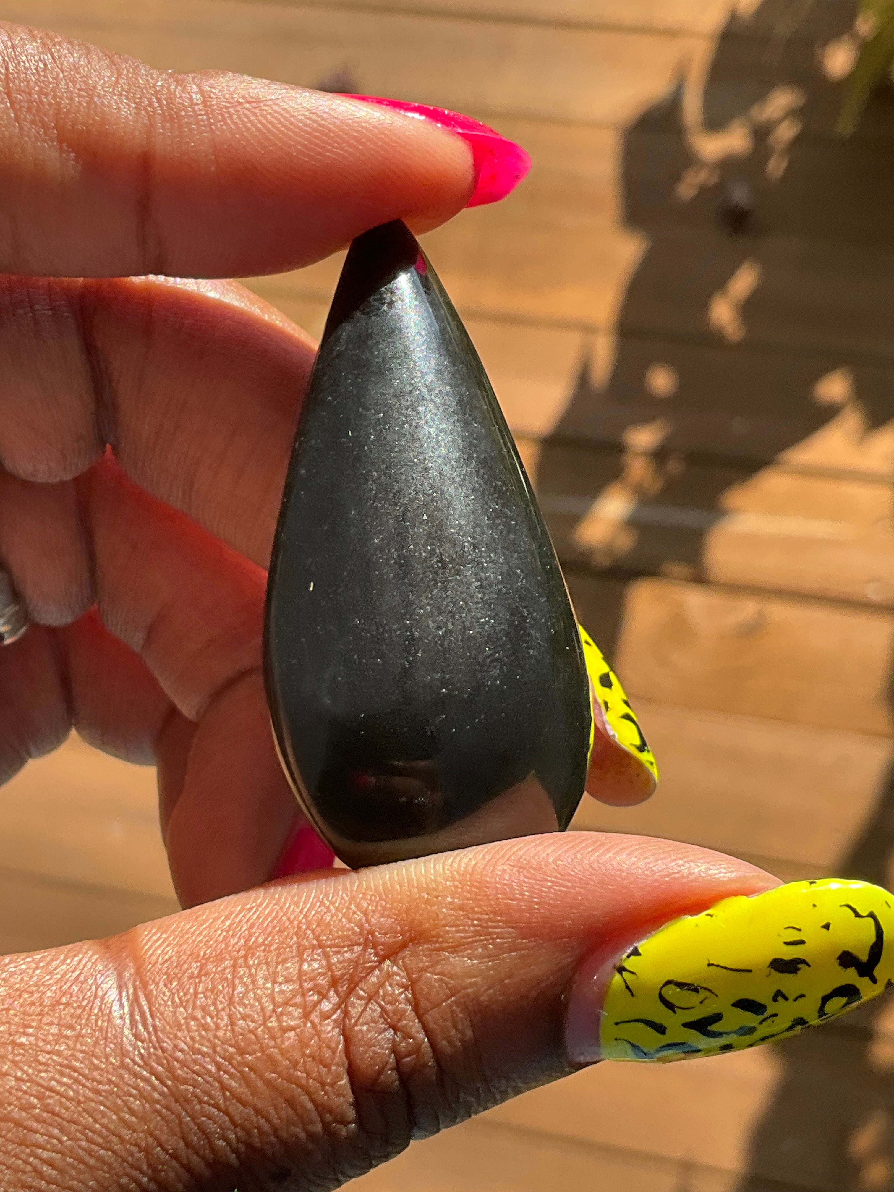 Rainbow Obsidian Raindrop