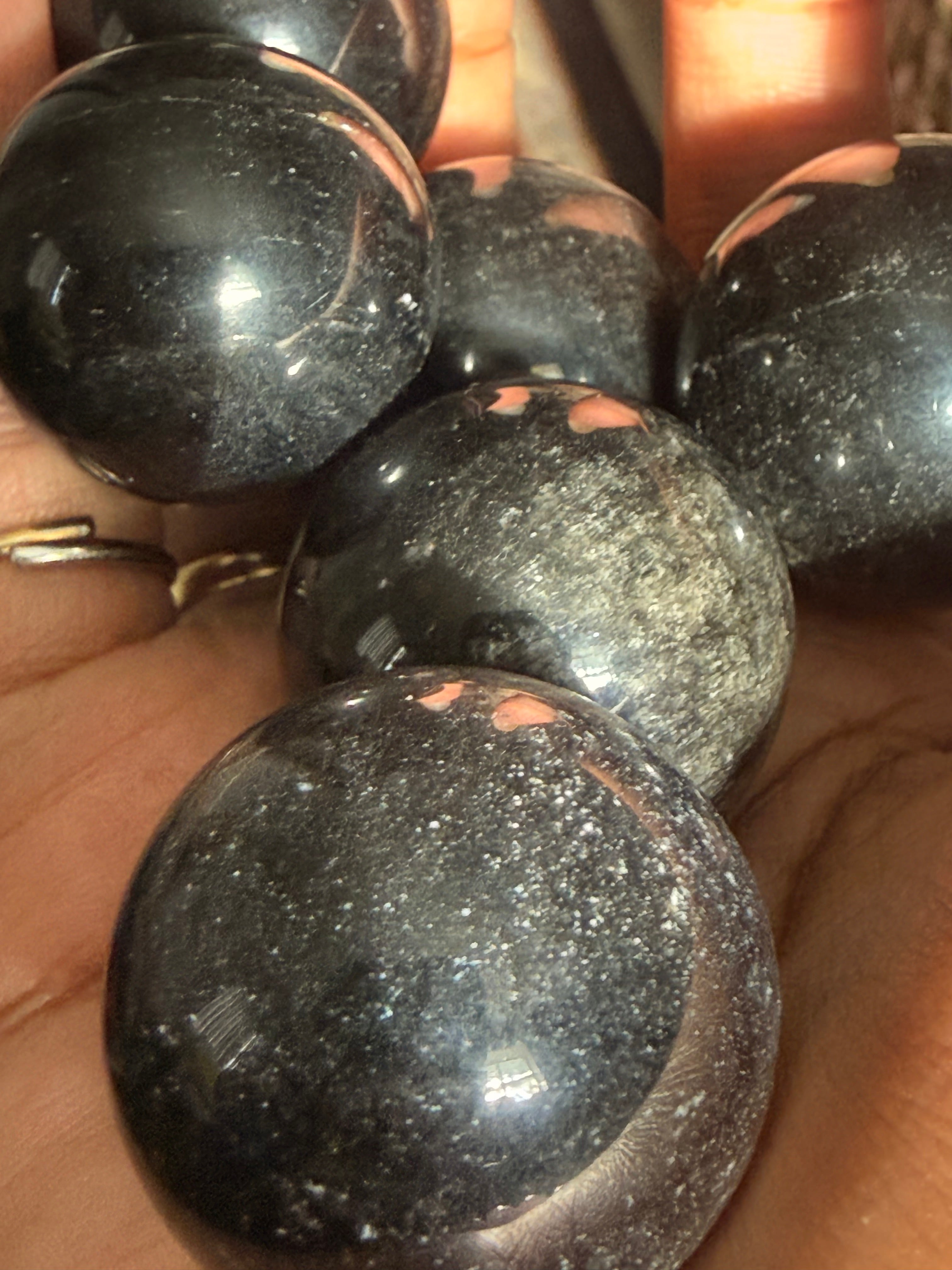 Silver Obsidian Sphere