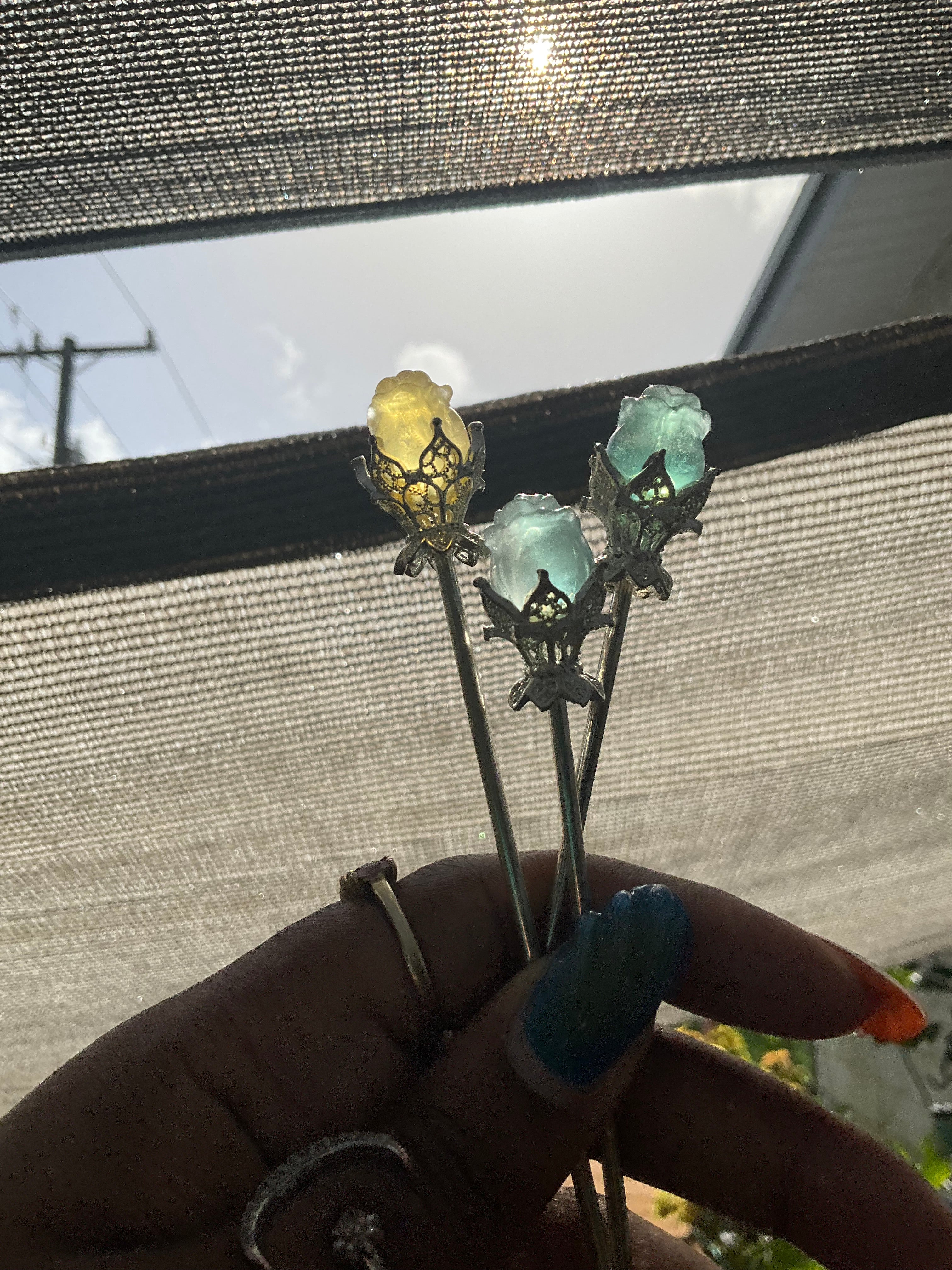 Fluorite Hair Stick