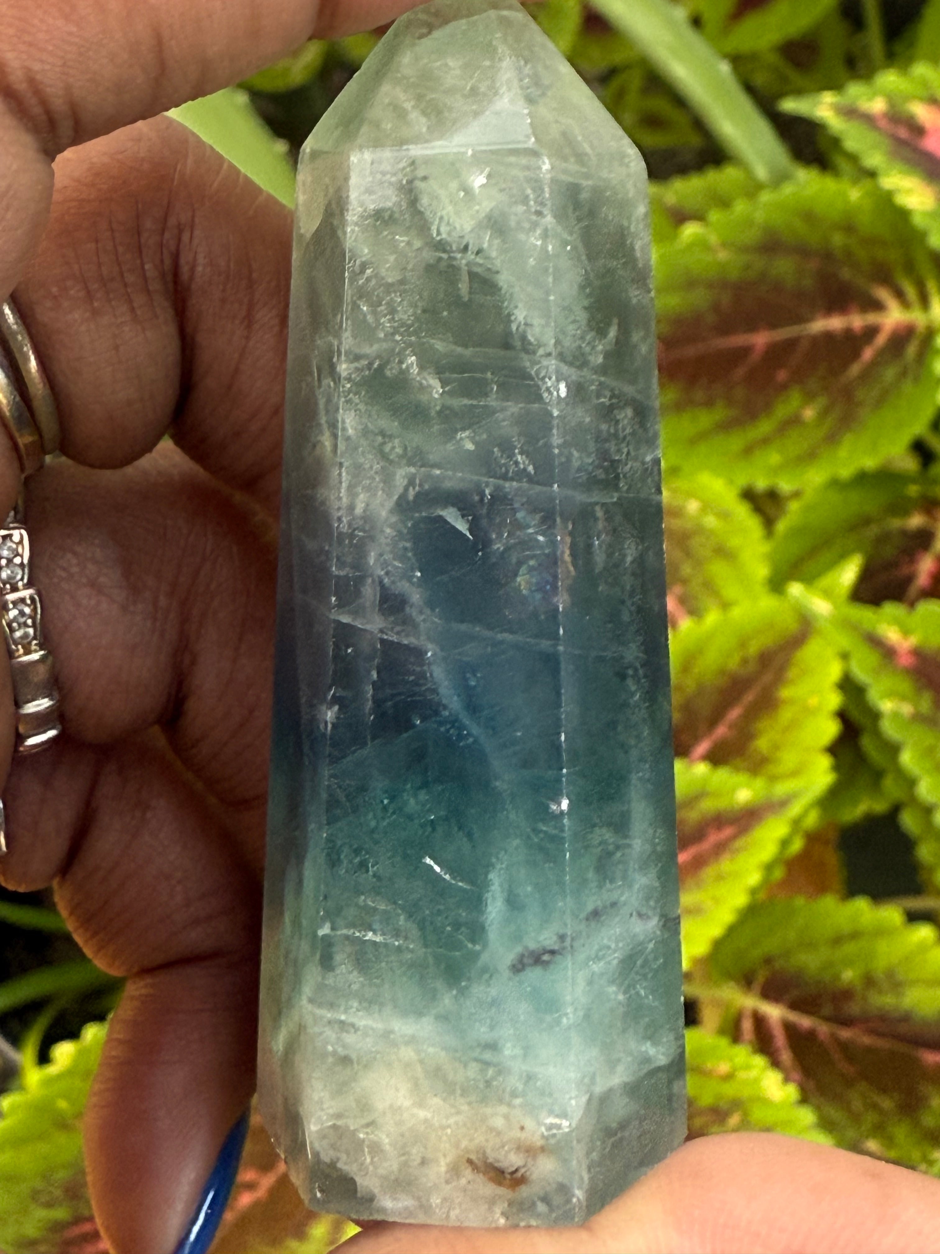 Rainbow Fluorite Point