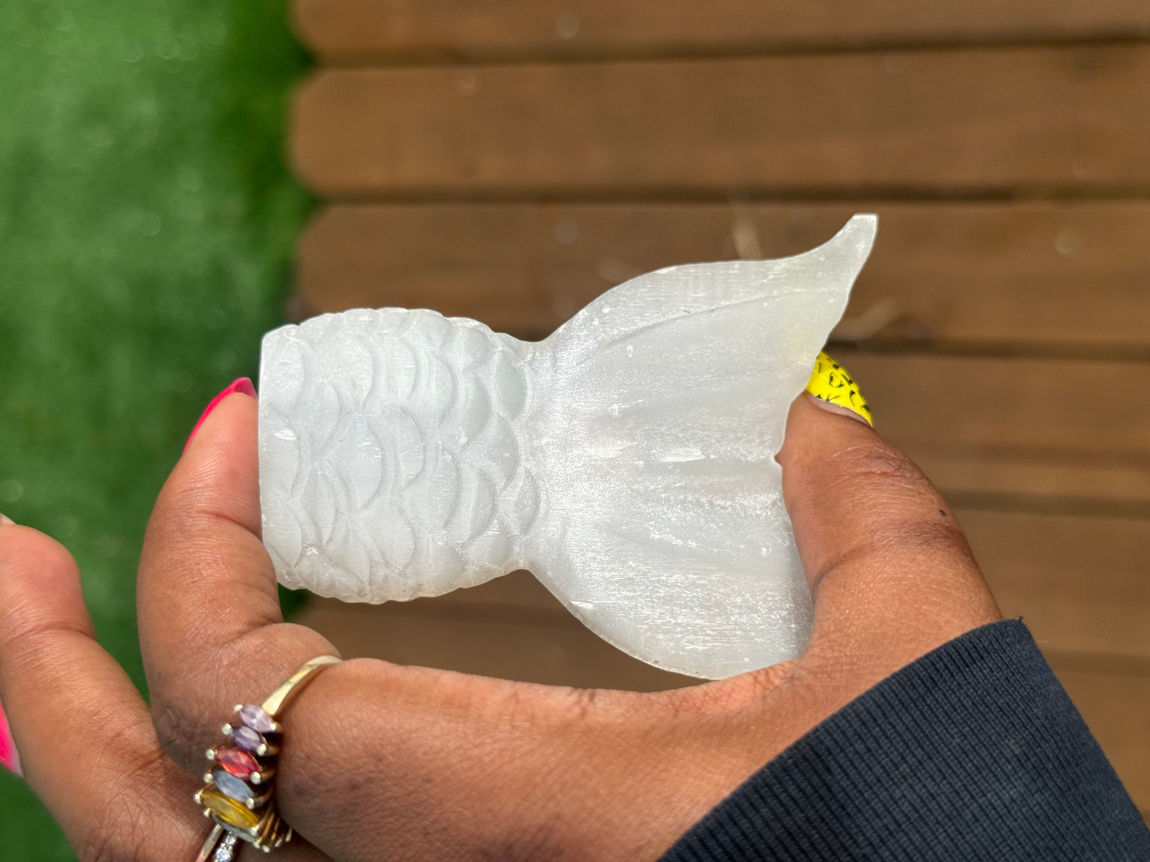 Selenite Fish Tail