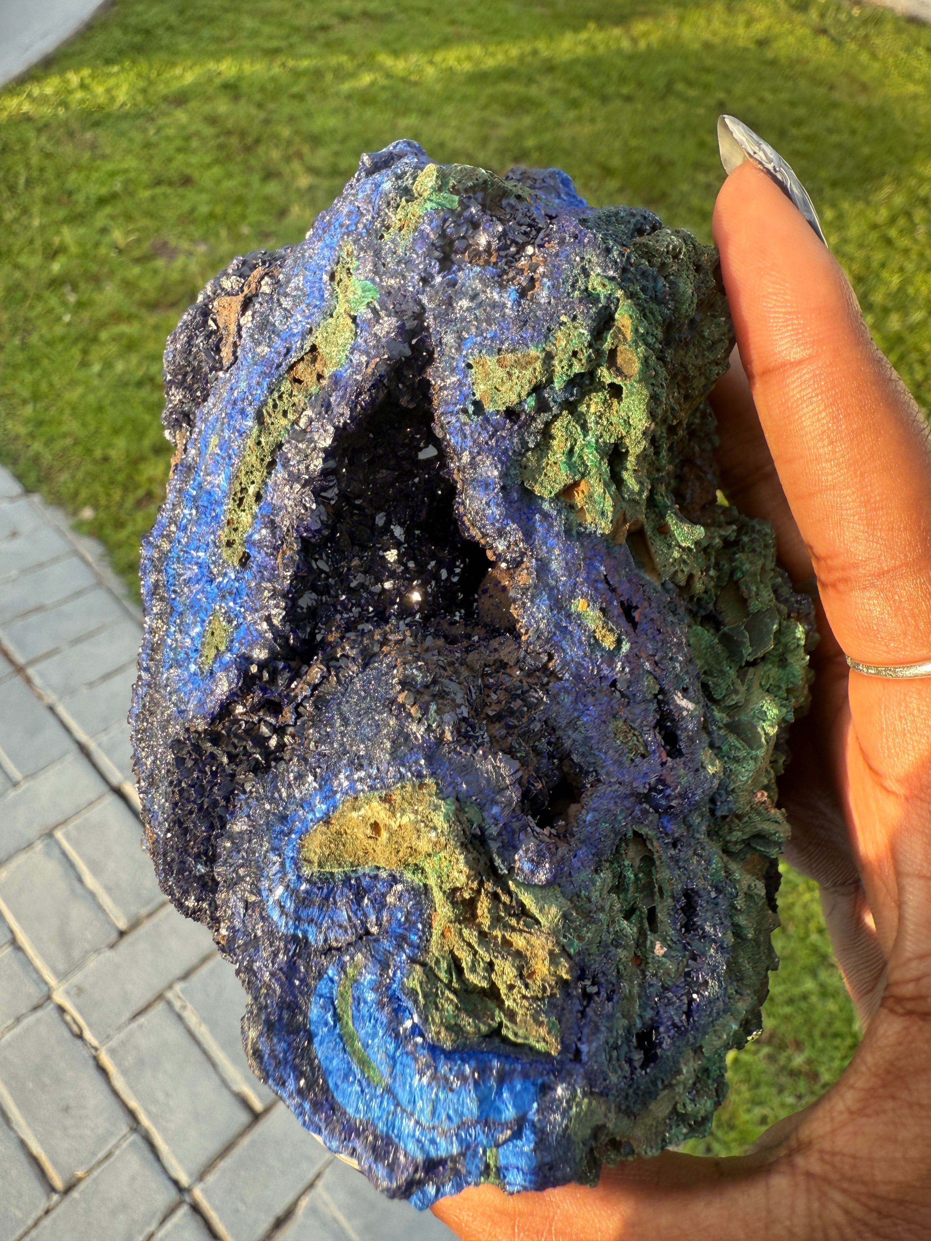 Azurite & Malachite Druzy Specimen