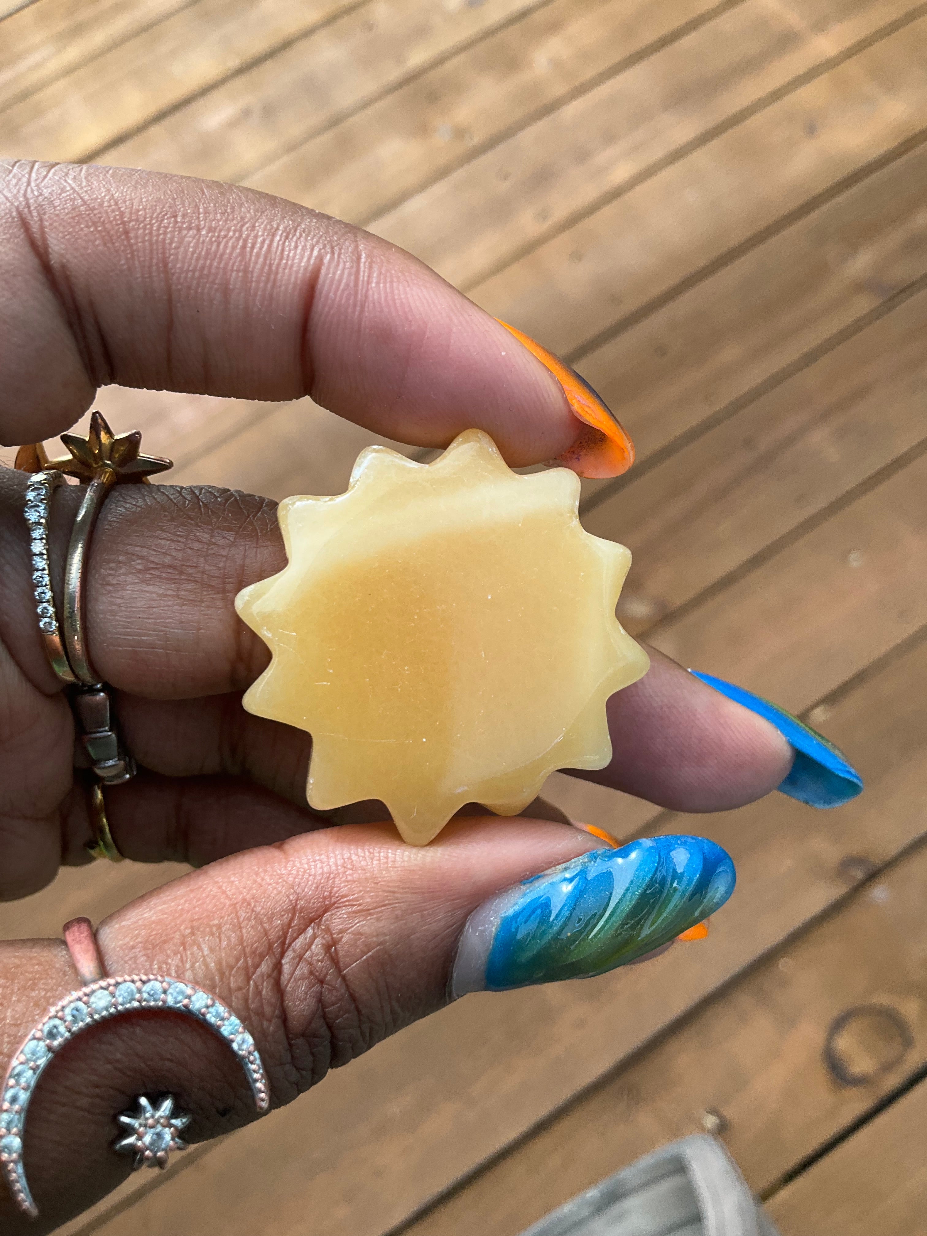 Yellow Calcite Sunflower