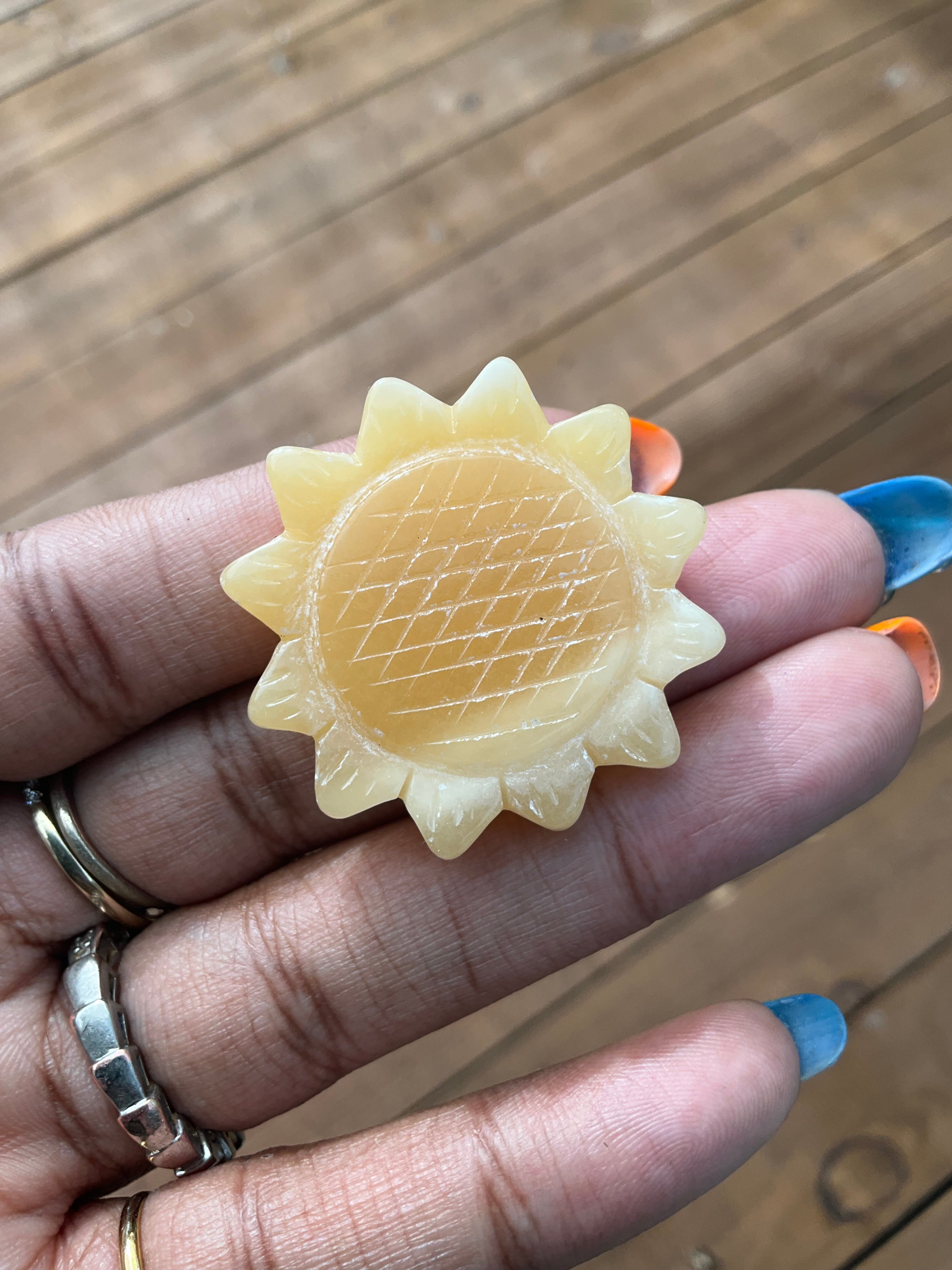 Yellow Calcite Sunflower