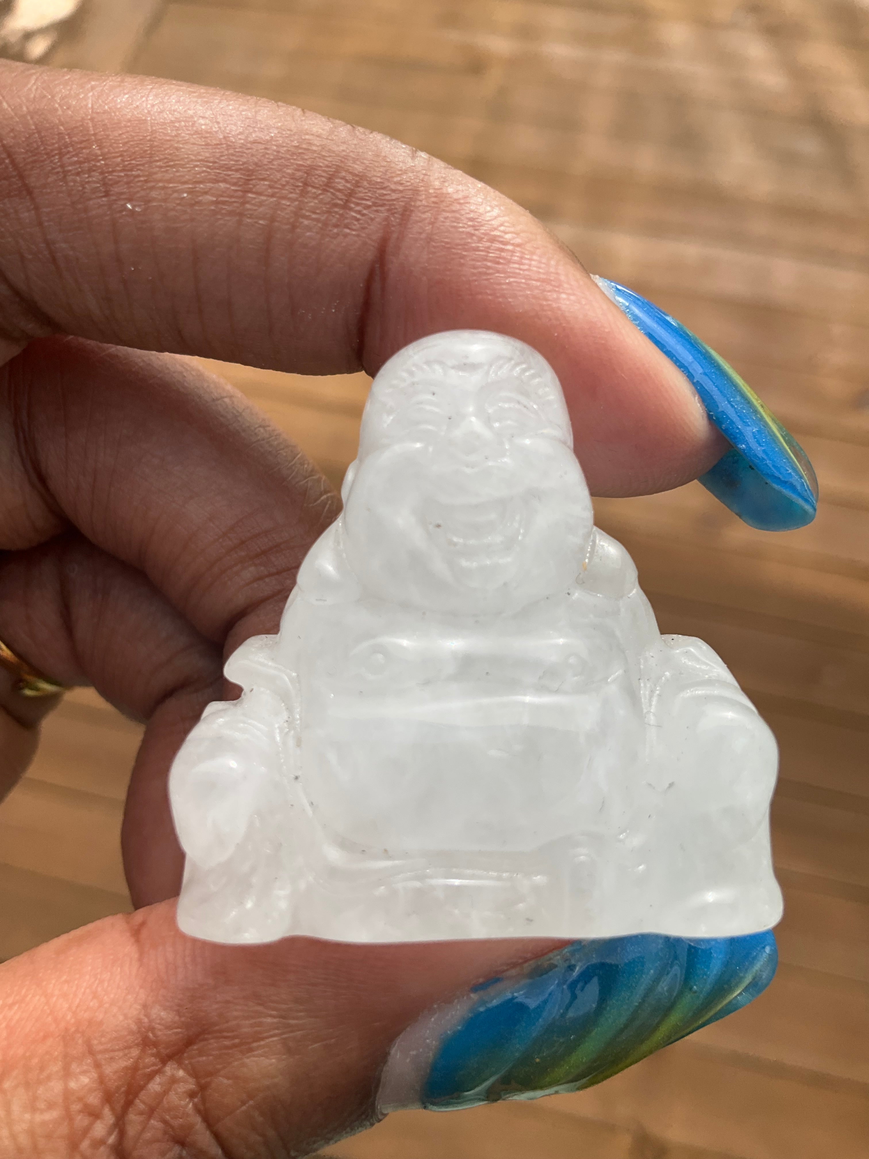 Clear Quartz Happy Buddha