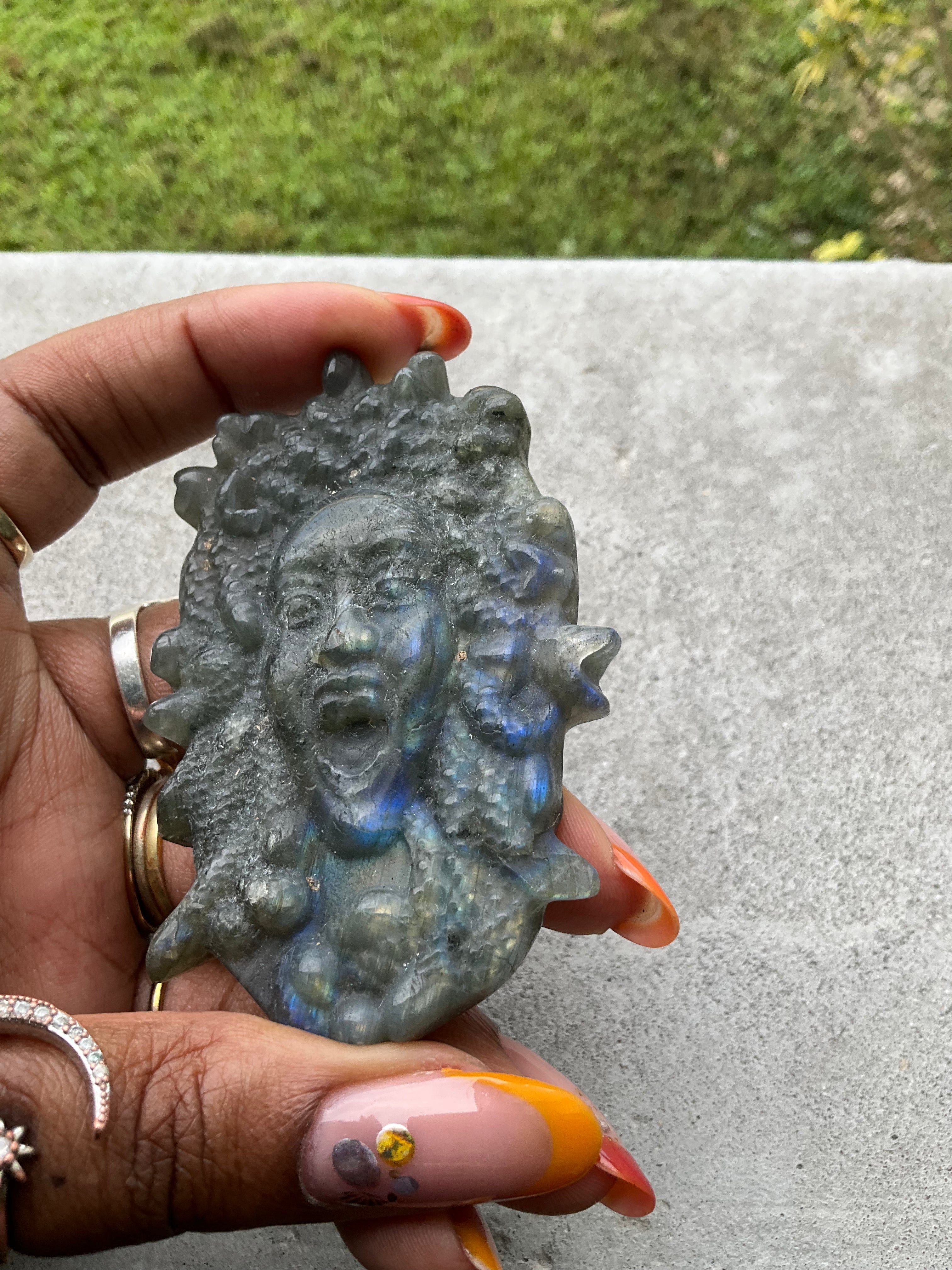 Labradorite Medusa - Divine Feminine Protector