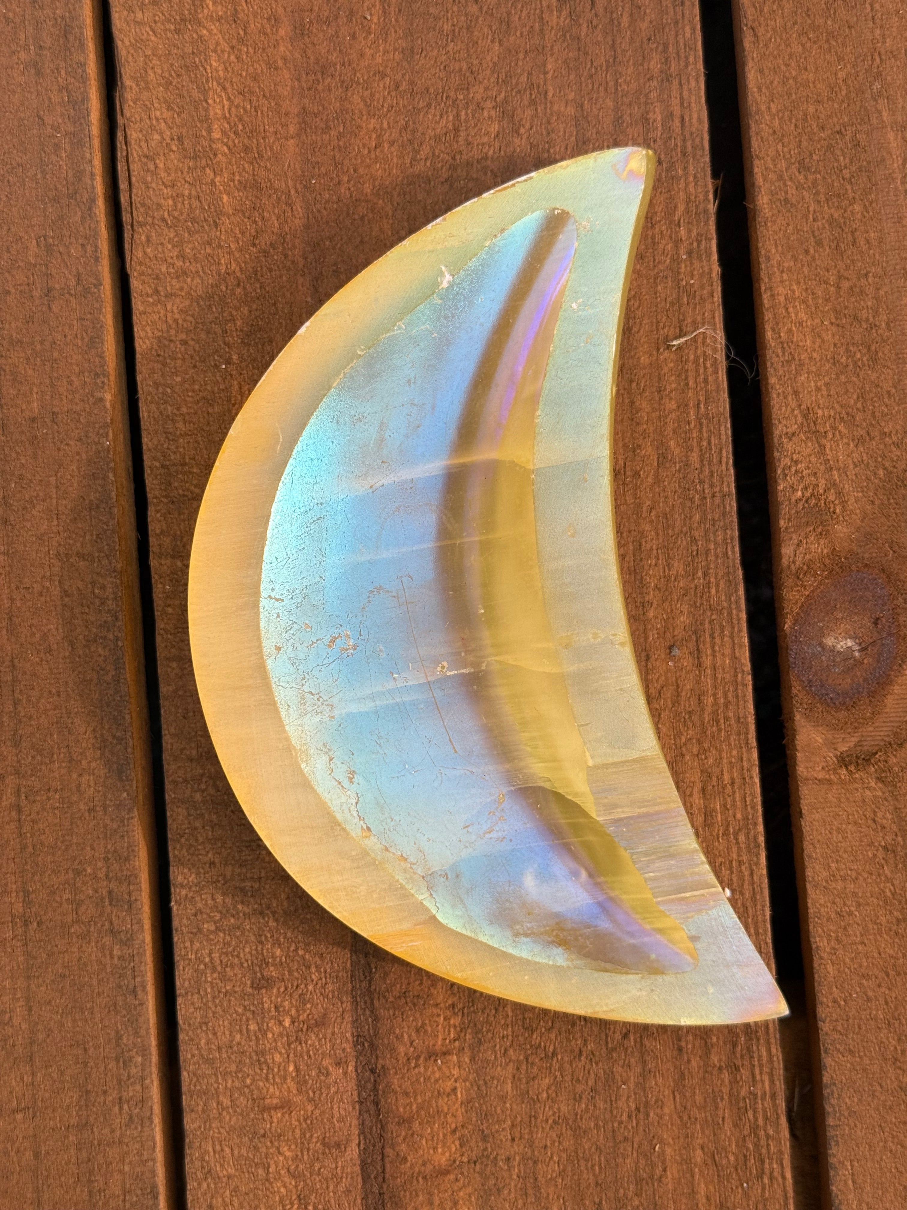 Aura Selenite Moon Bowl
