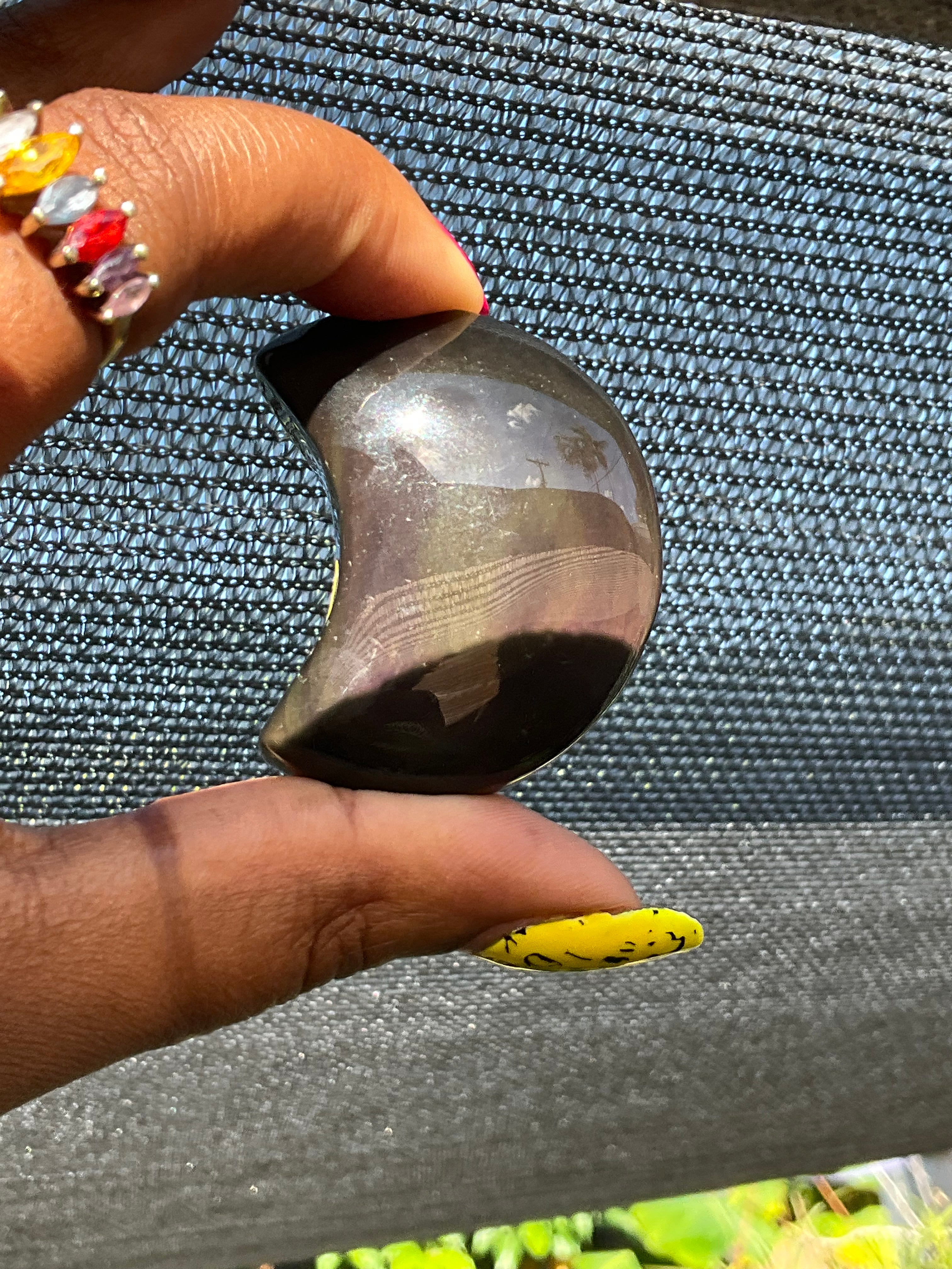 Rainbow Obsidian Moon