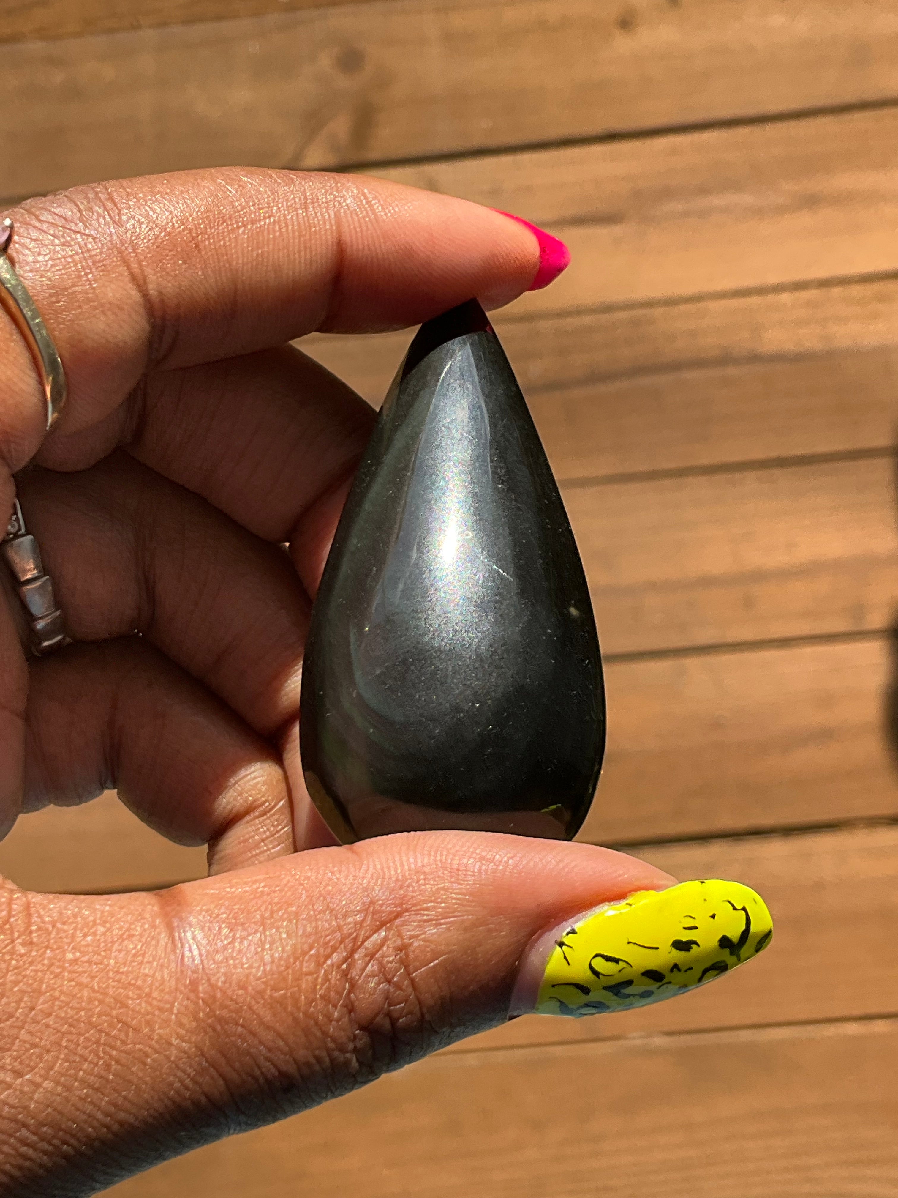 Rainbow Obsidian Raindrop