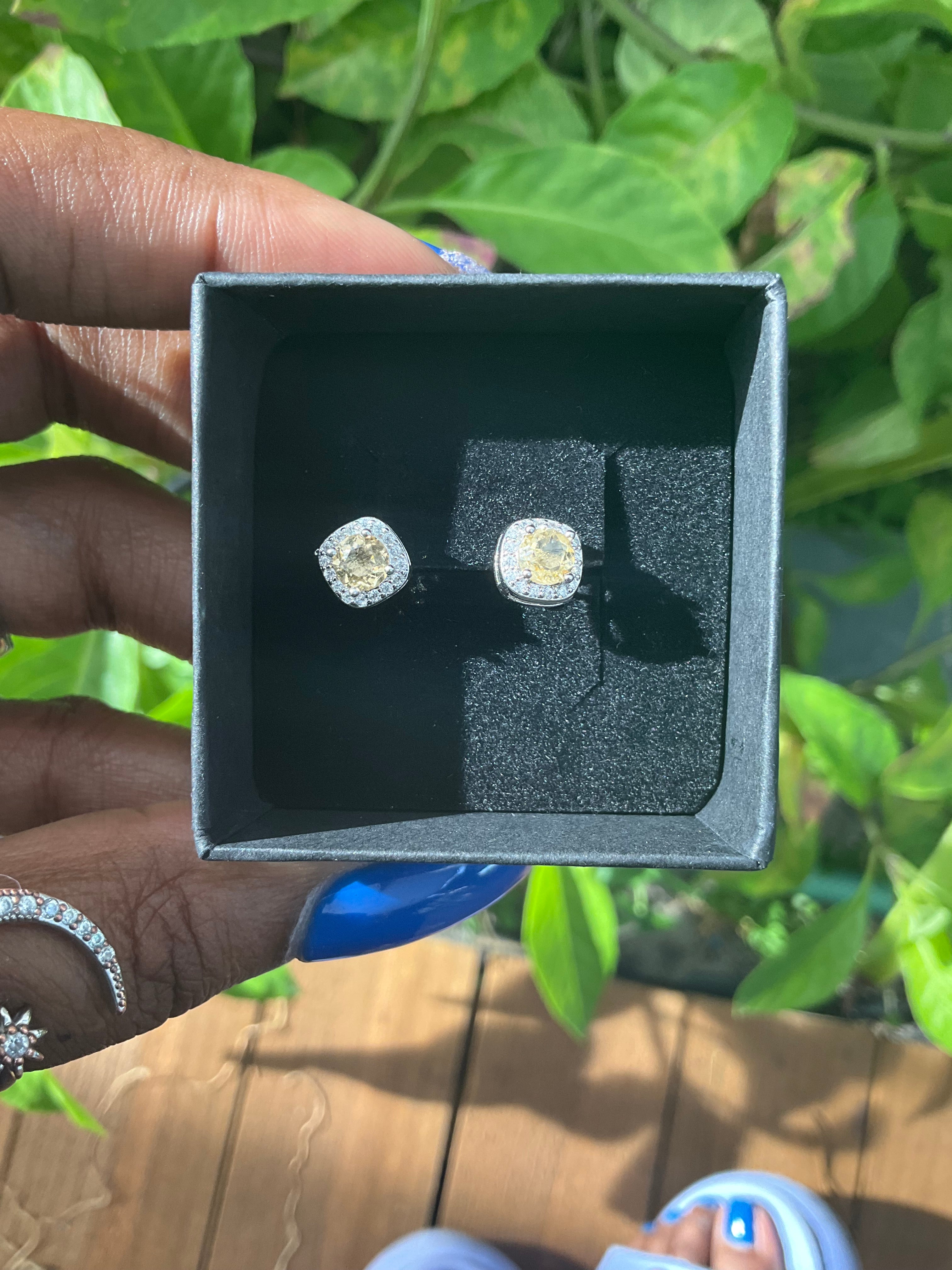 Citrine Stud Earring