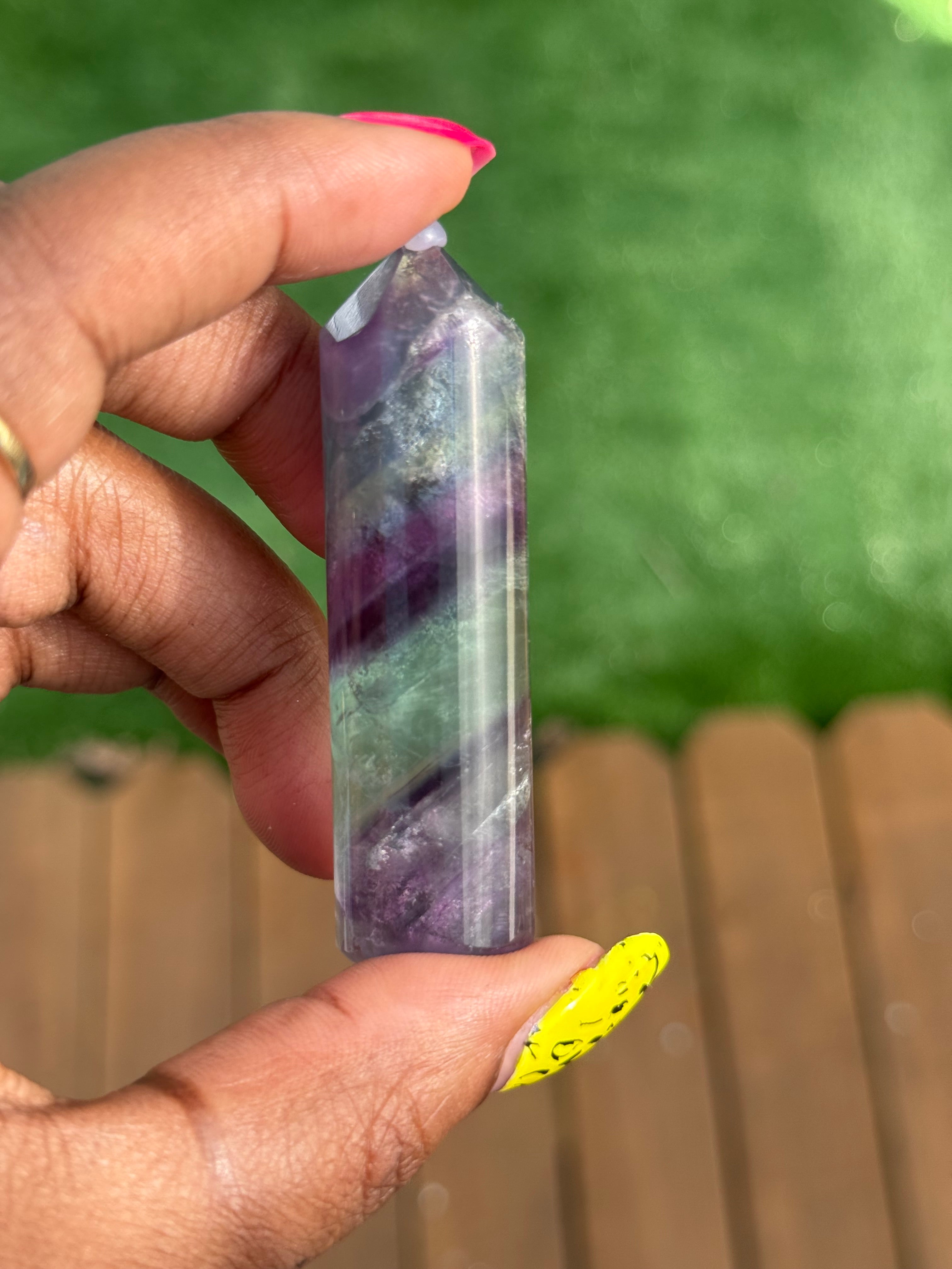Rainbow Fluorite Point