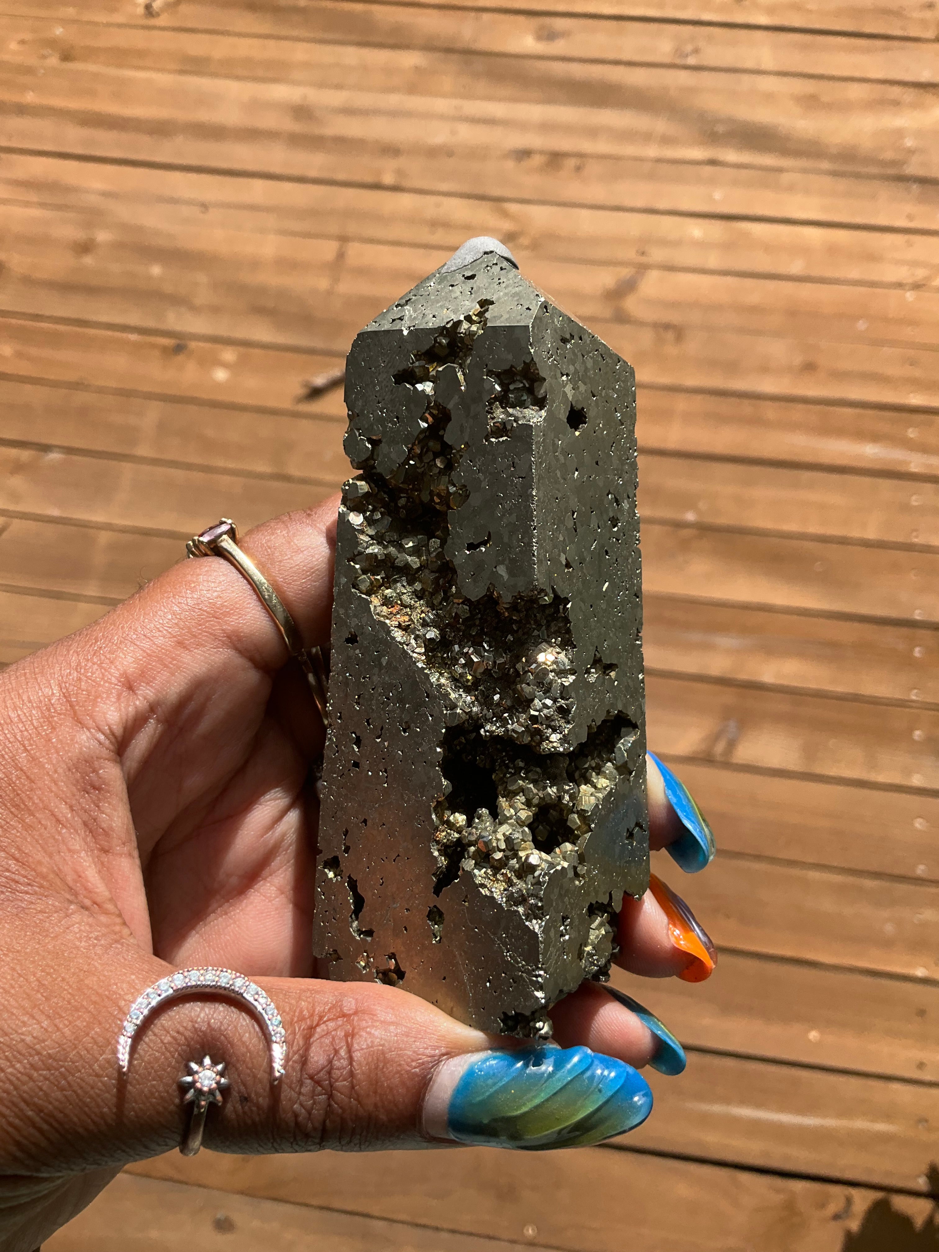 Pyrite Druzy Tower