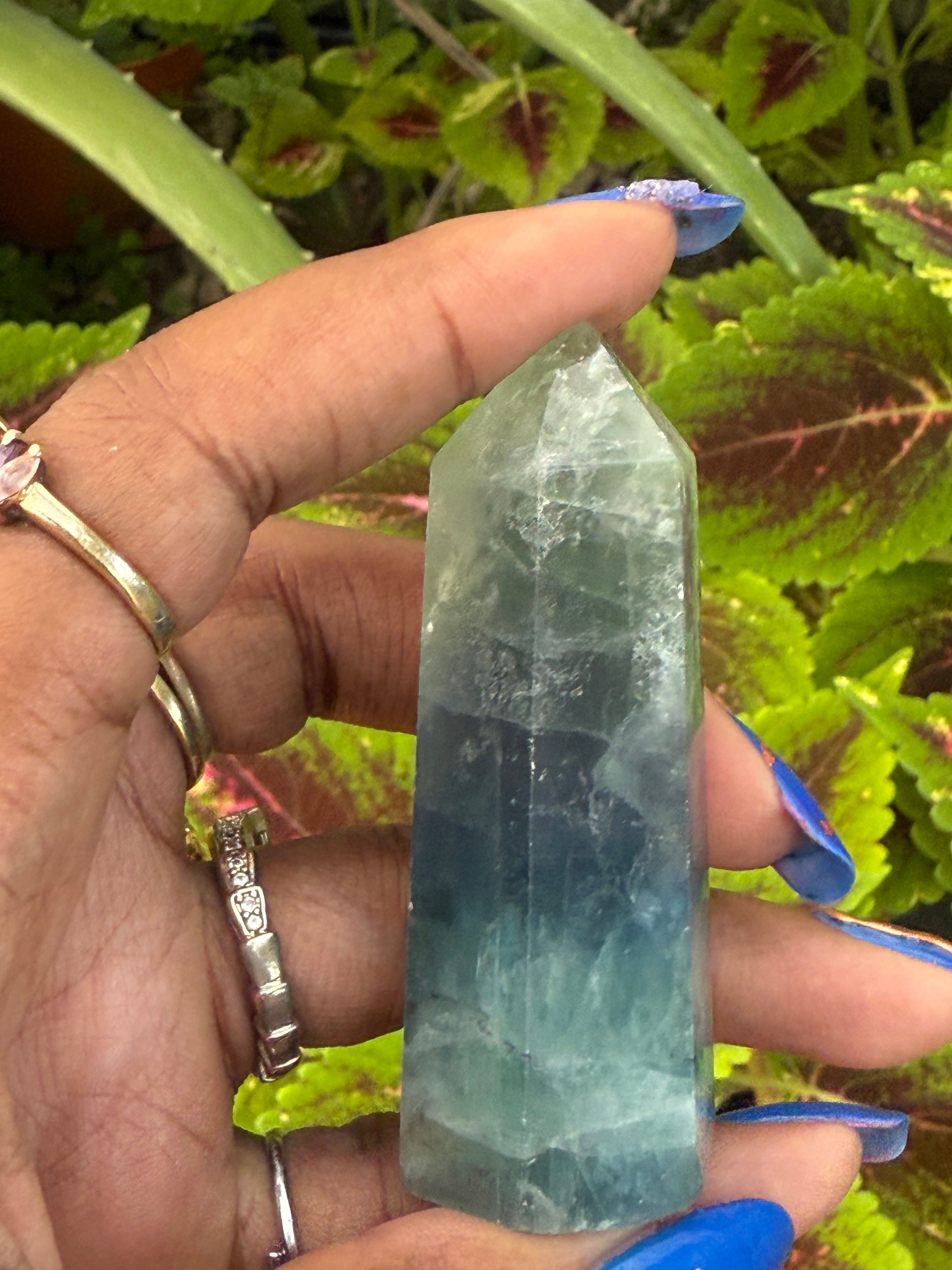 Rainbow Fluorite Point