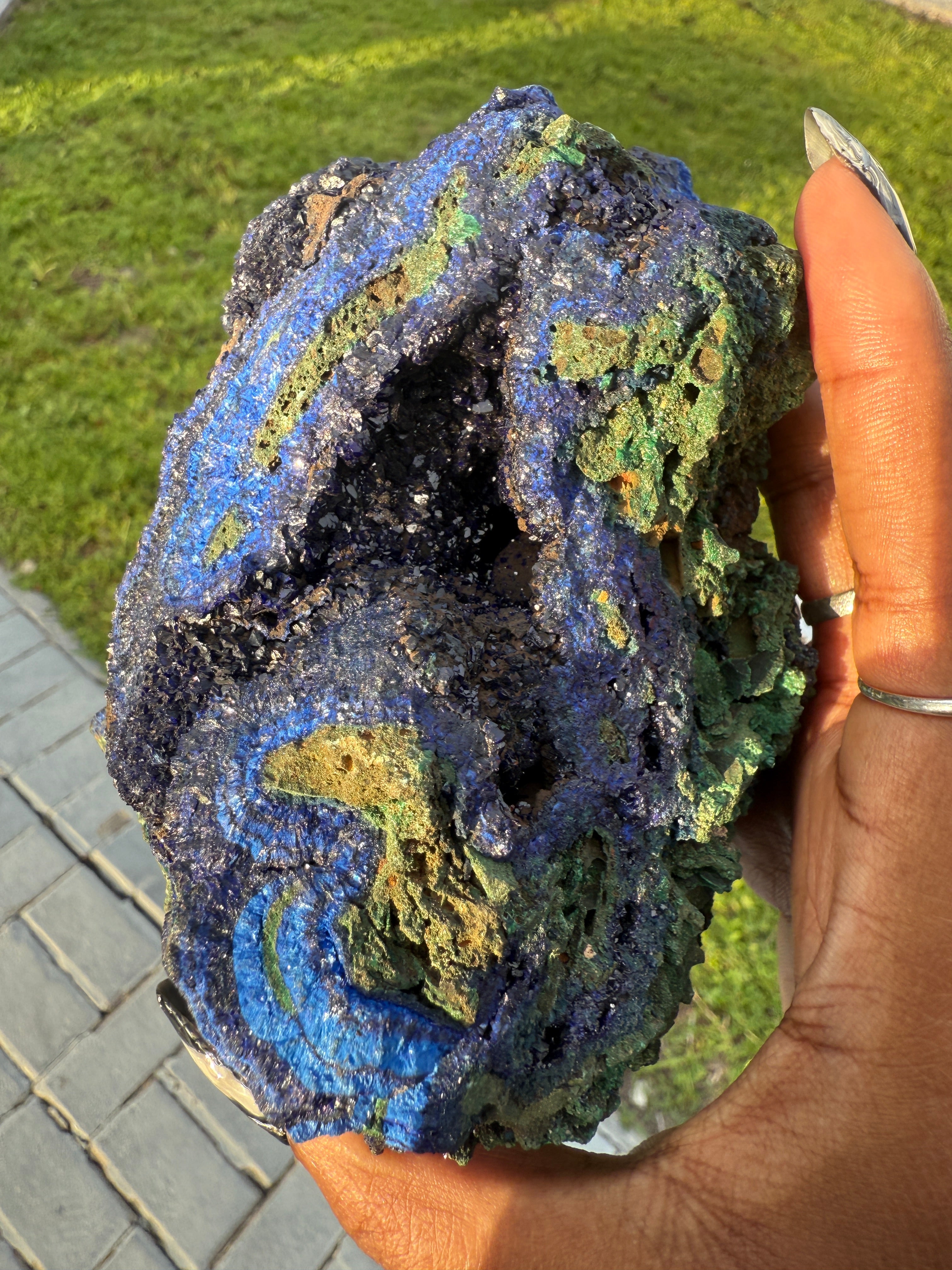 Azurite & Malachite Druzy Specimen