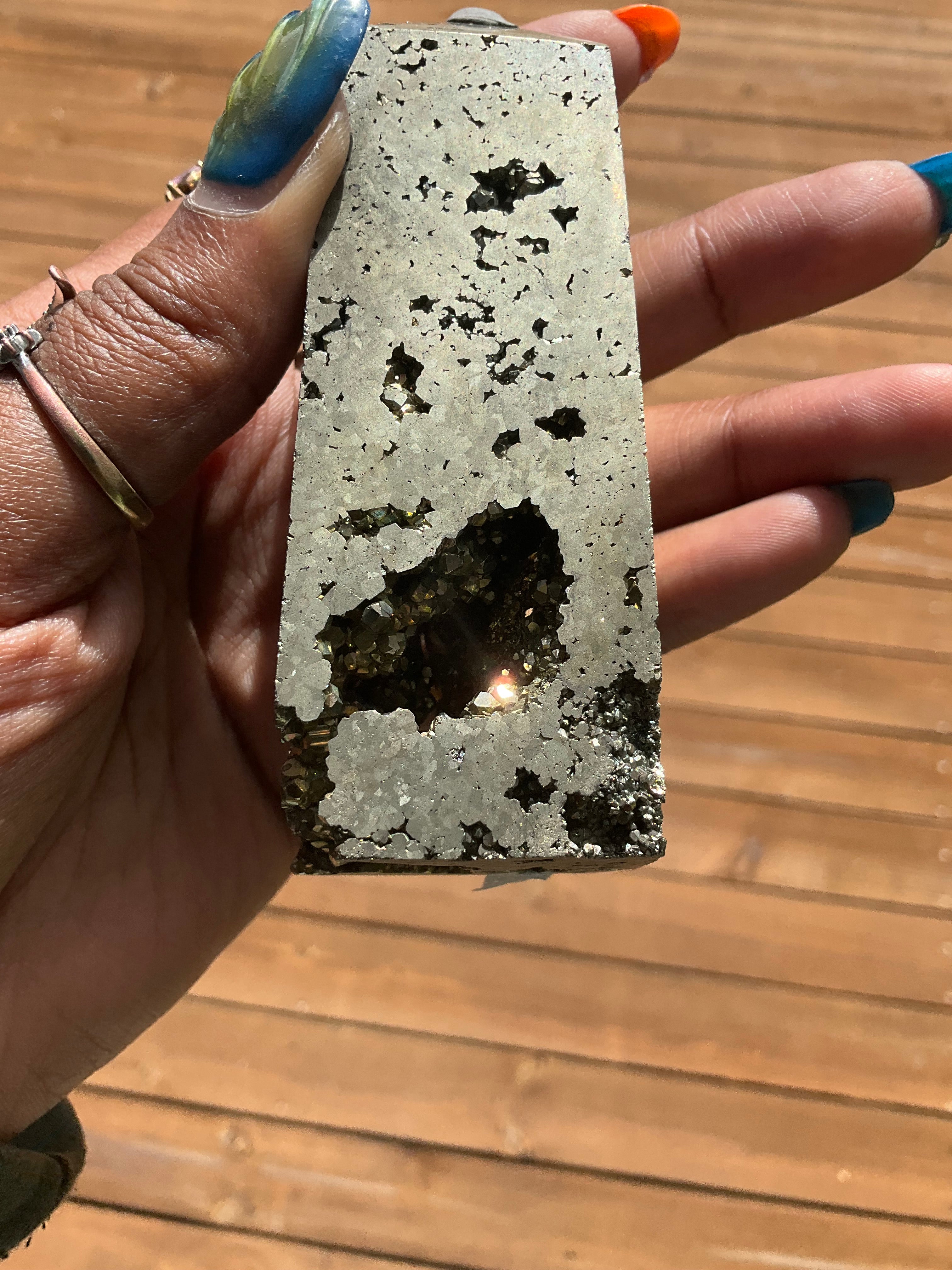 Pyrite Druzy Tower