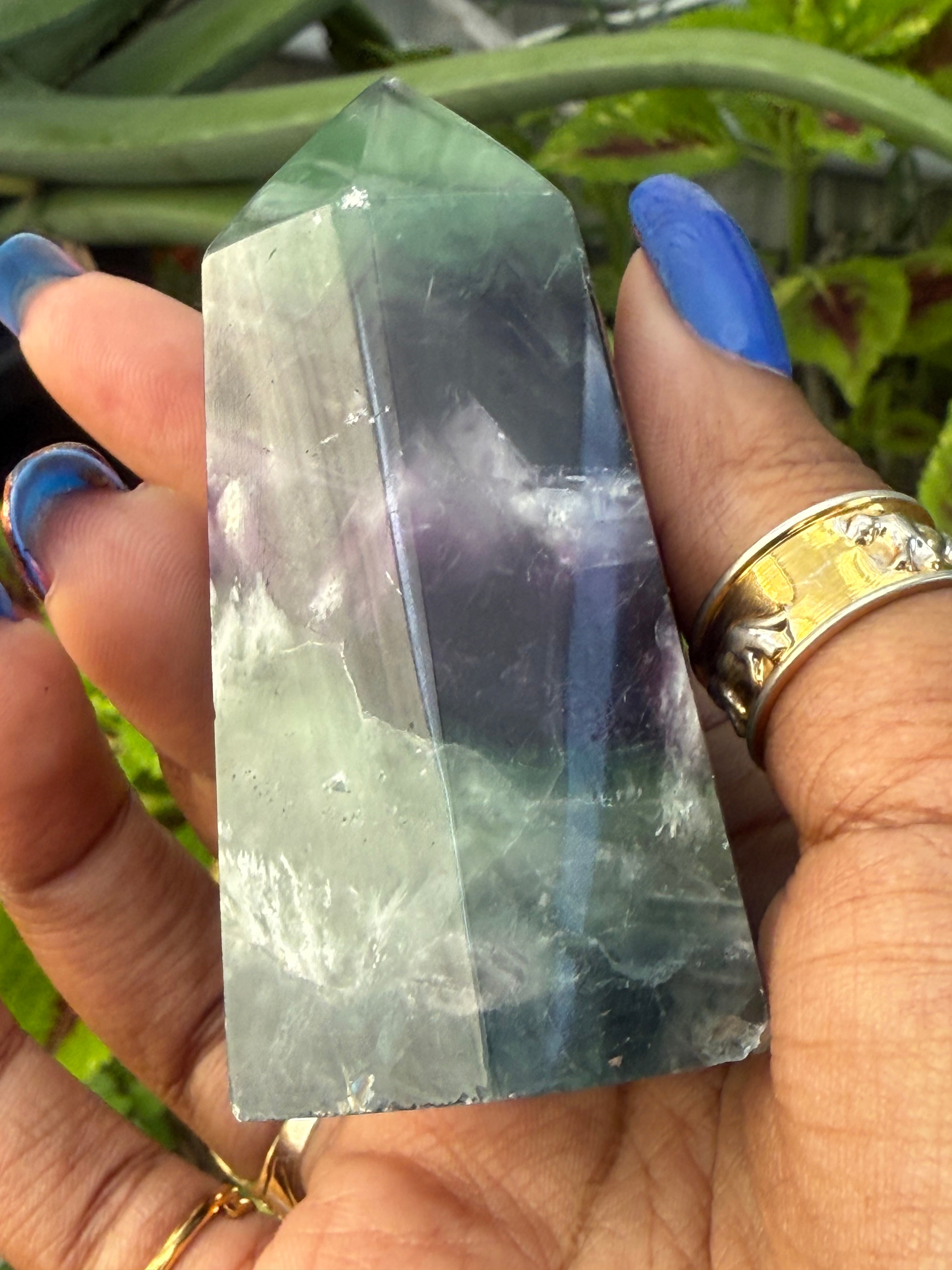 Feather Fluorite Obelisk
