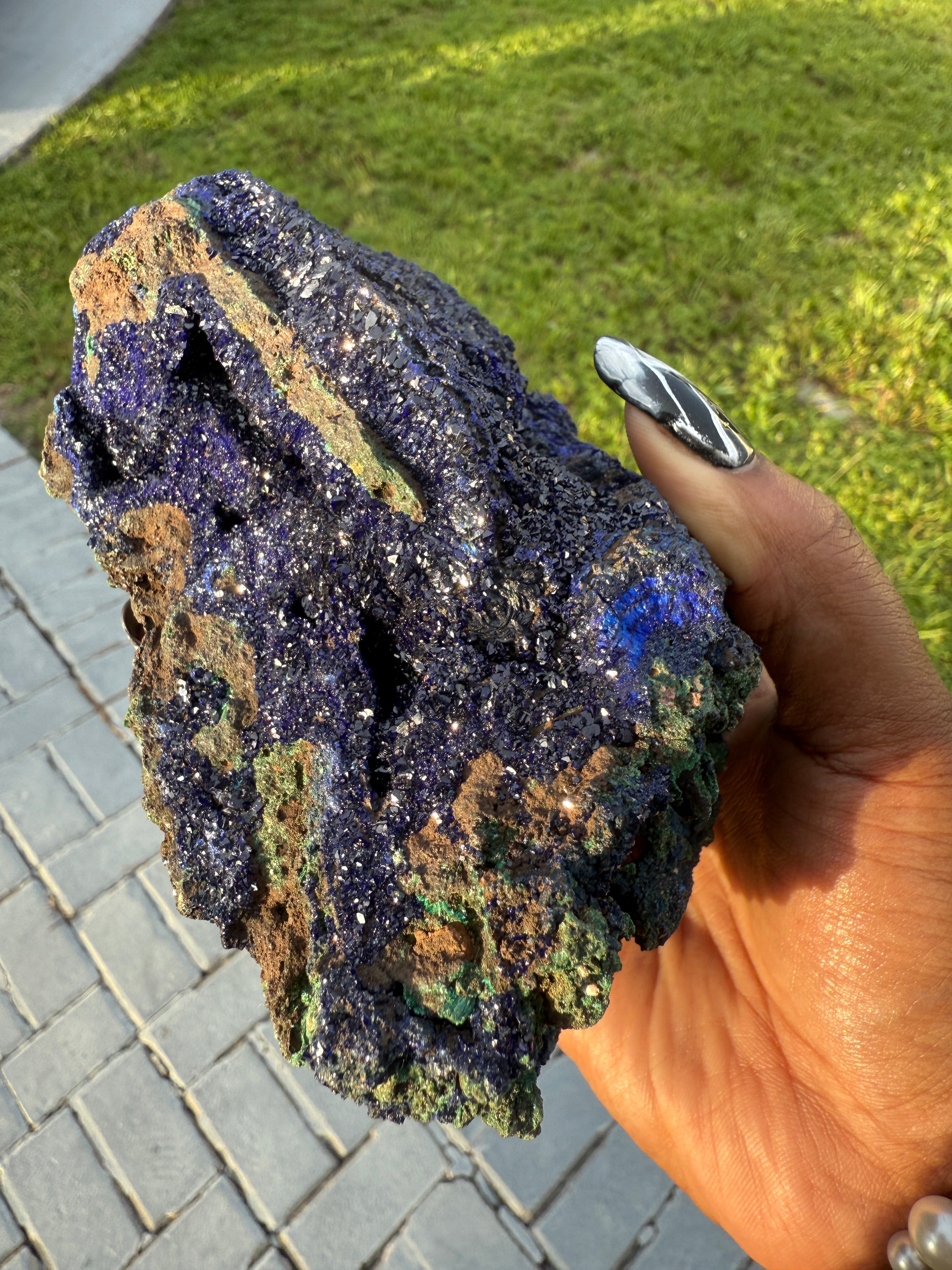 Azurite & Malachite Druzy Specimen