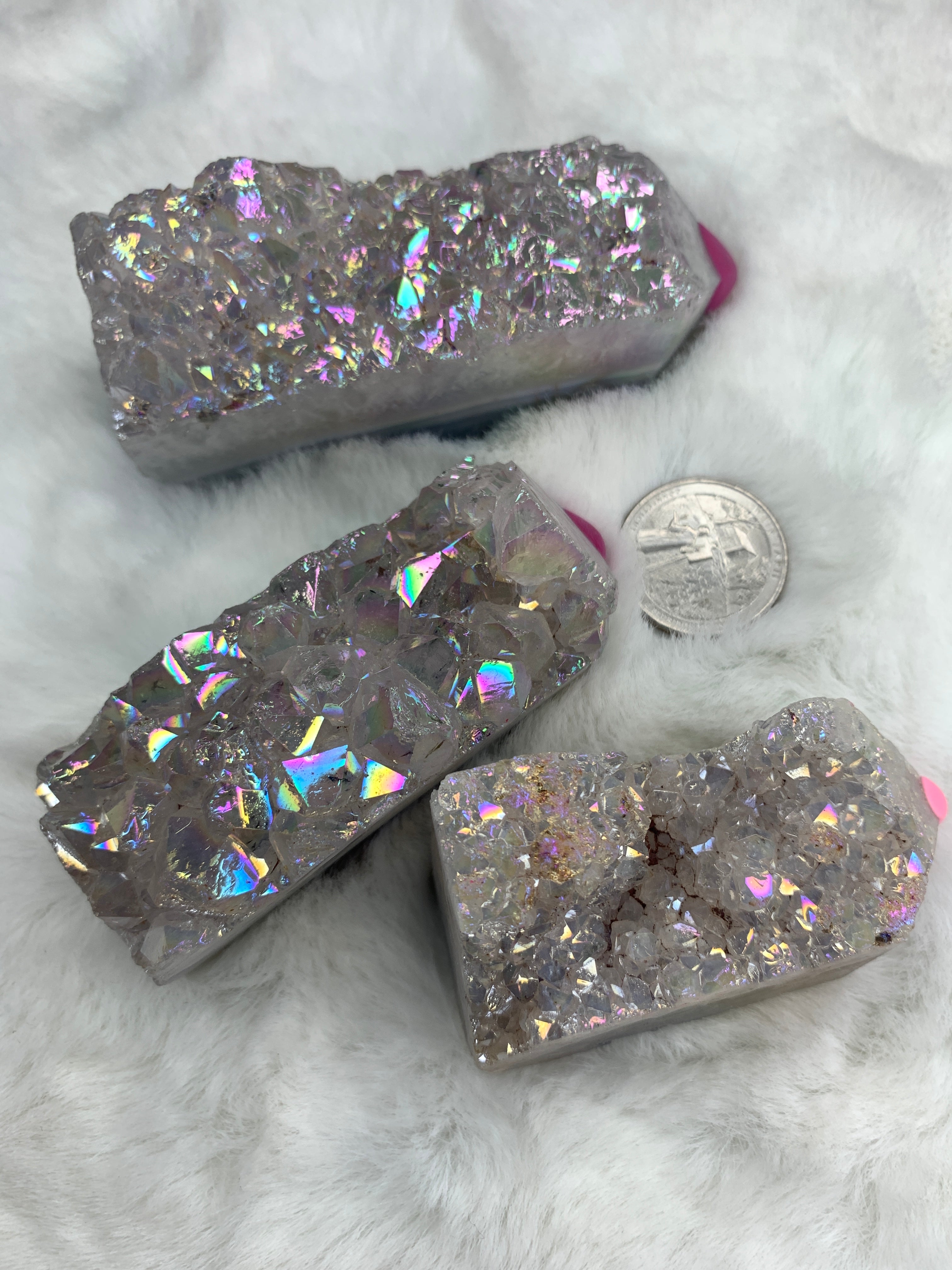 Aura Agate Cluster Tower