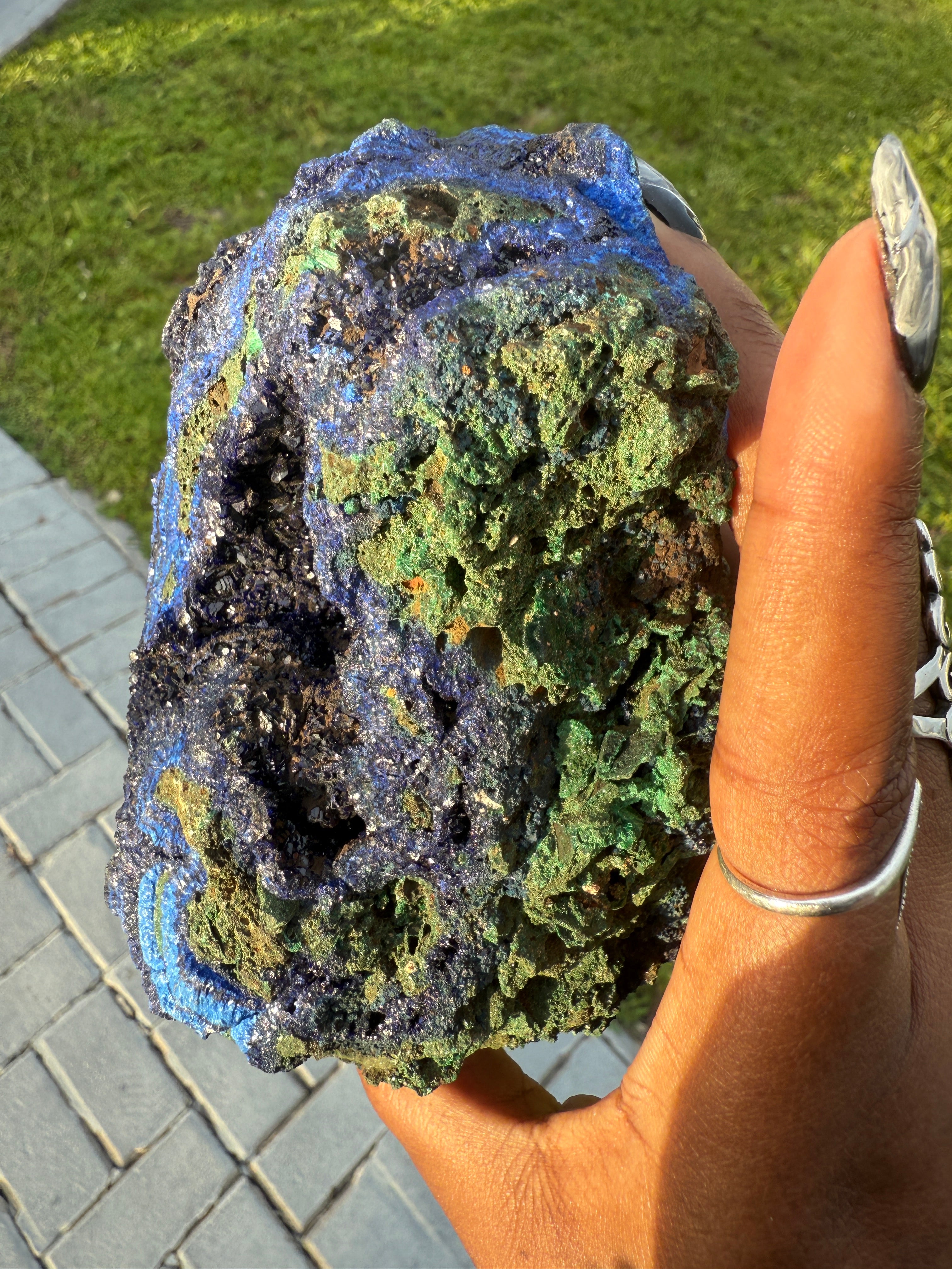 Azurite & Malachite Druzy Specimen